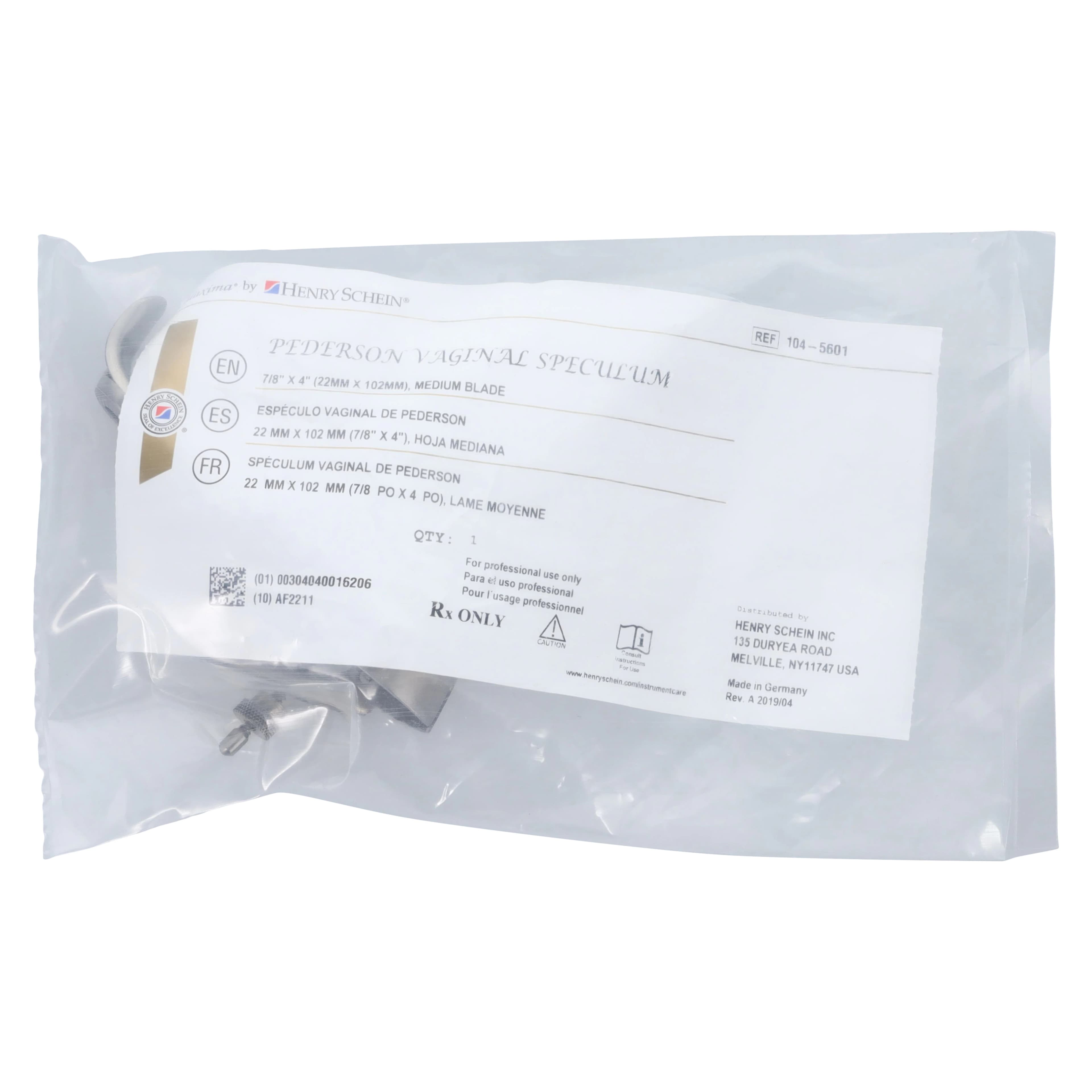 Henry Schein Pederson Vaginal Speculum, Medium, 22.225 x 101.6 mm, Each thumbnail 6