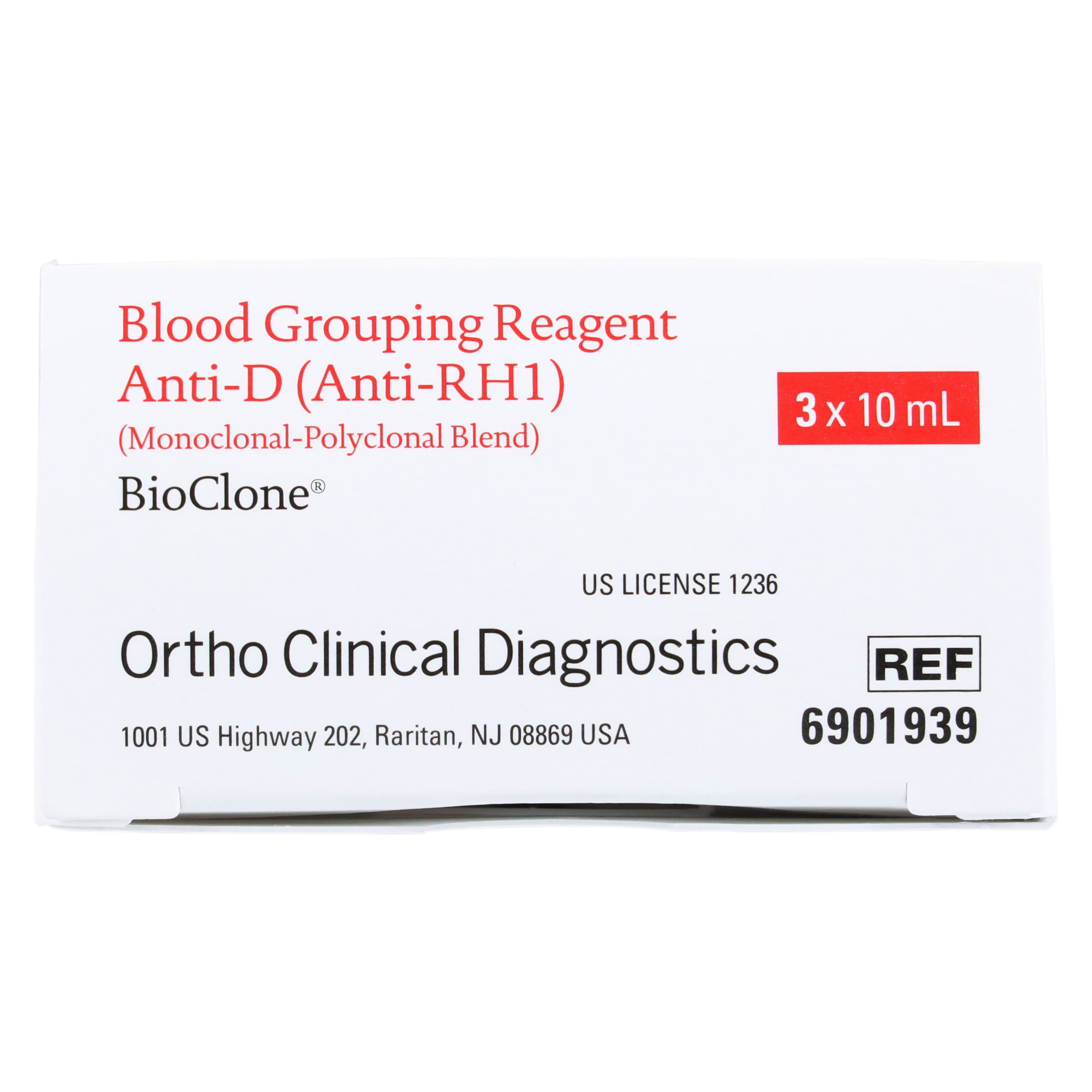 BioClone Anti-D Blood Typing Reagent, 3 x 10 mL, 3/Box thumbnail 4