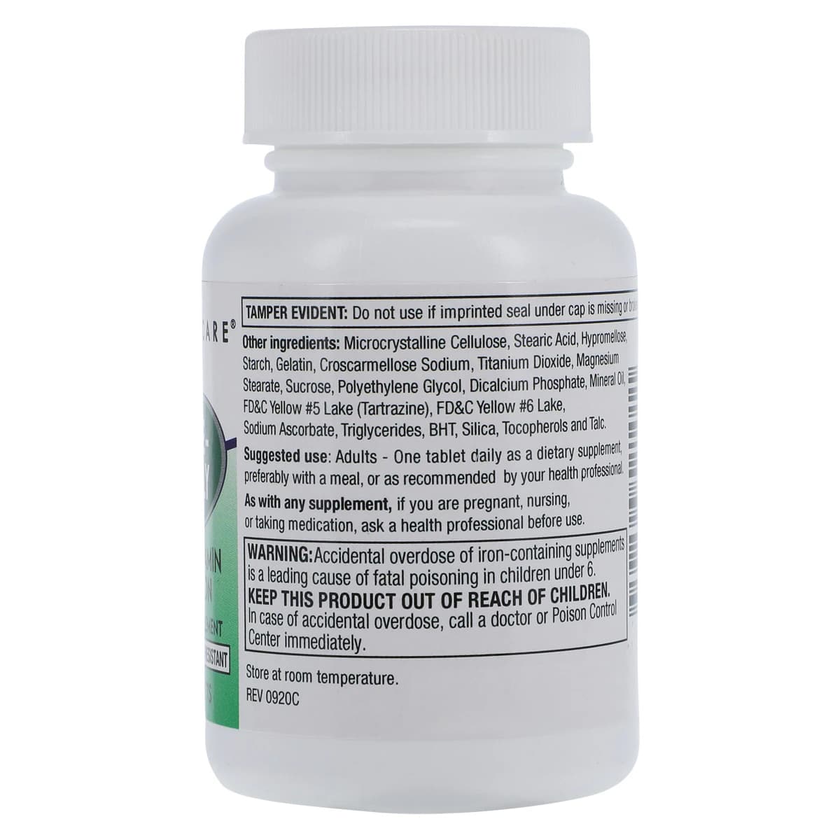 Geri-Care Daily Multi-Vitamin with Iron, One-Daily Adult Supplement Tablets, 100/Bottle thumbnail 2