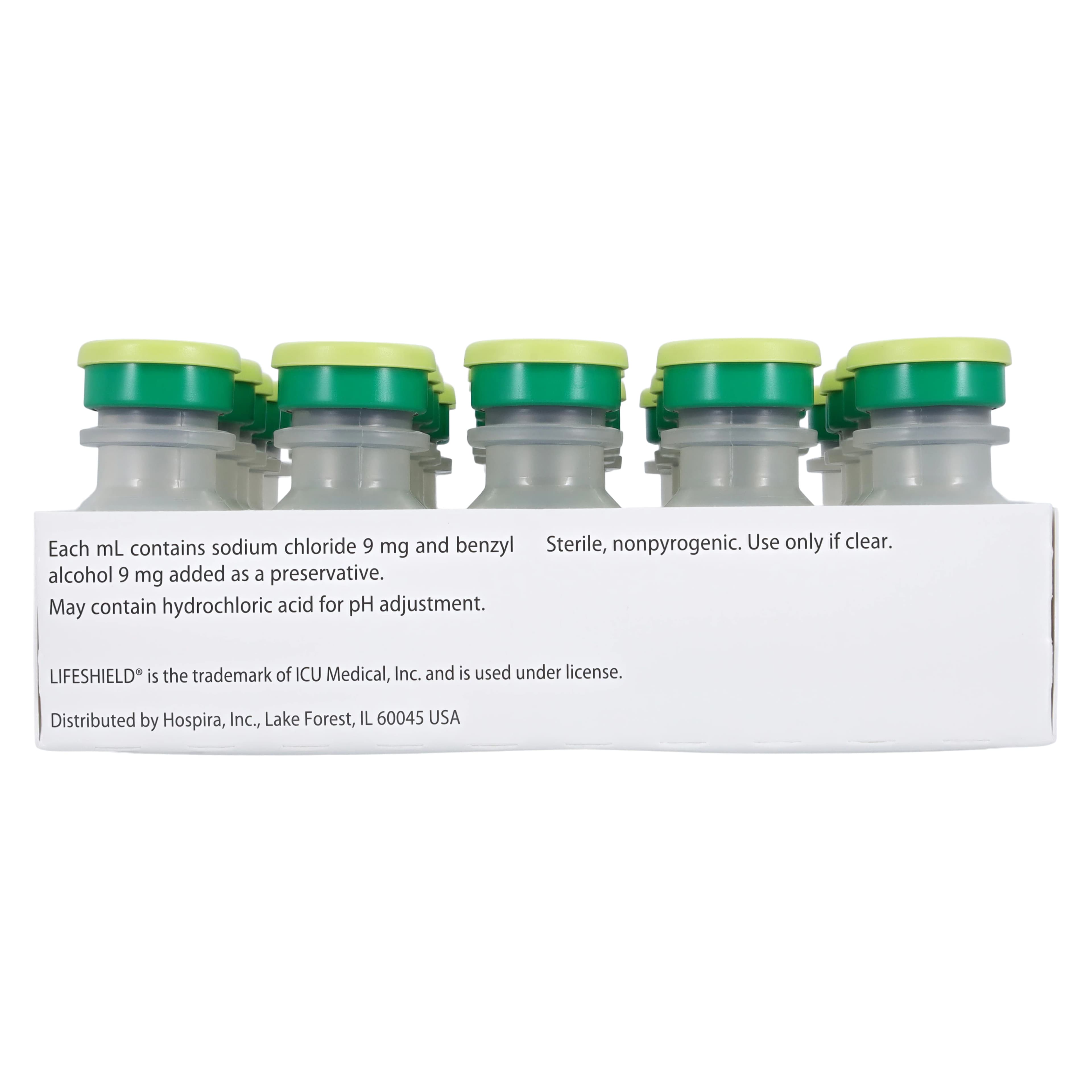Sodium Chloride 0.9% Bacteriostatic Injection, Multiple-Dose Vial, 10 mL, 25/Box, Pfizer thumbnail 5