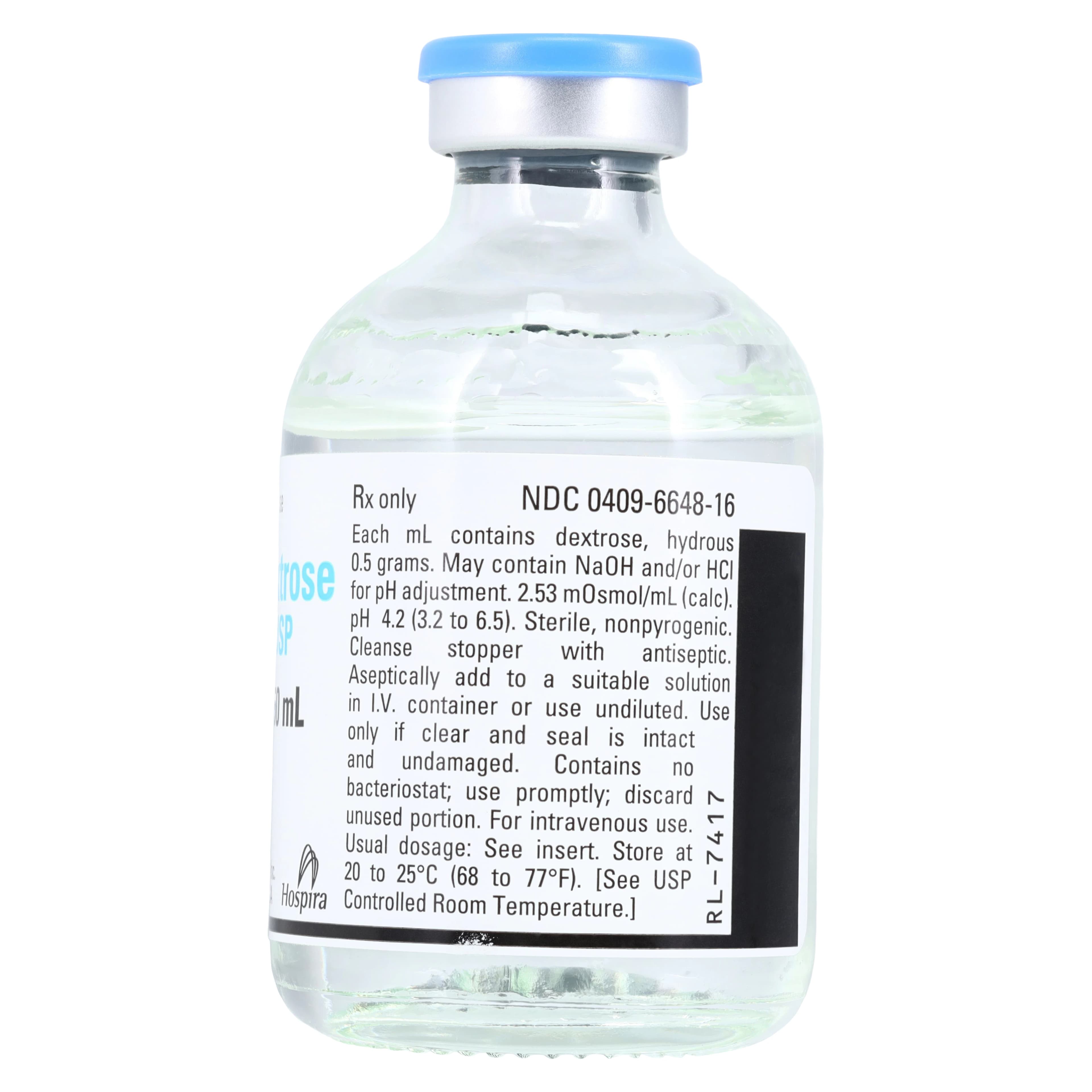 Dextrose 50% Injection, Preservative-Free, Single-Dose Vial, 50mL, 25/Package thumbnail 4