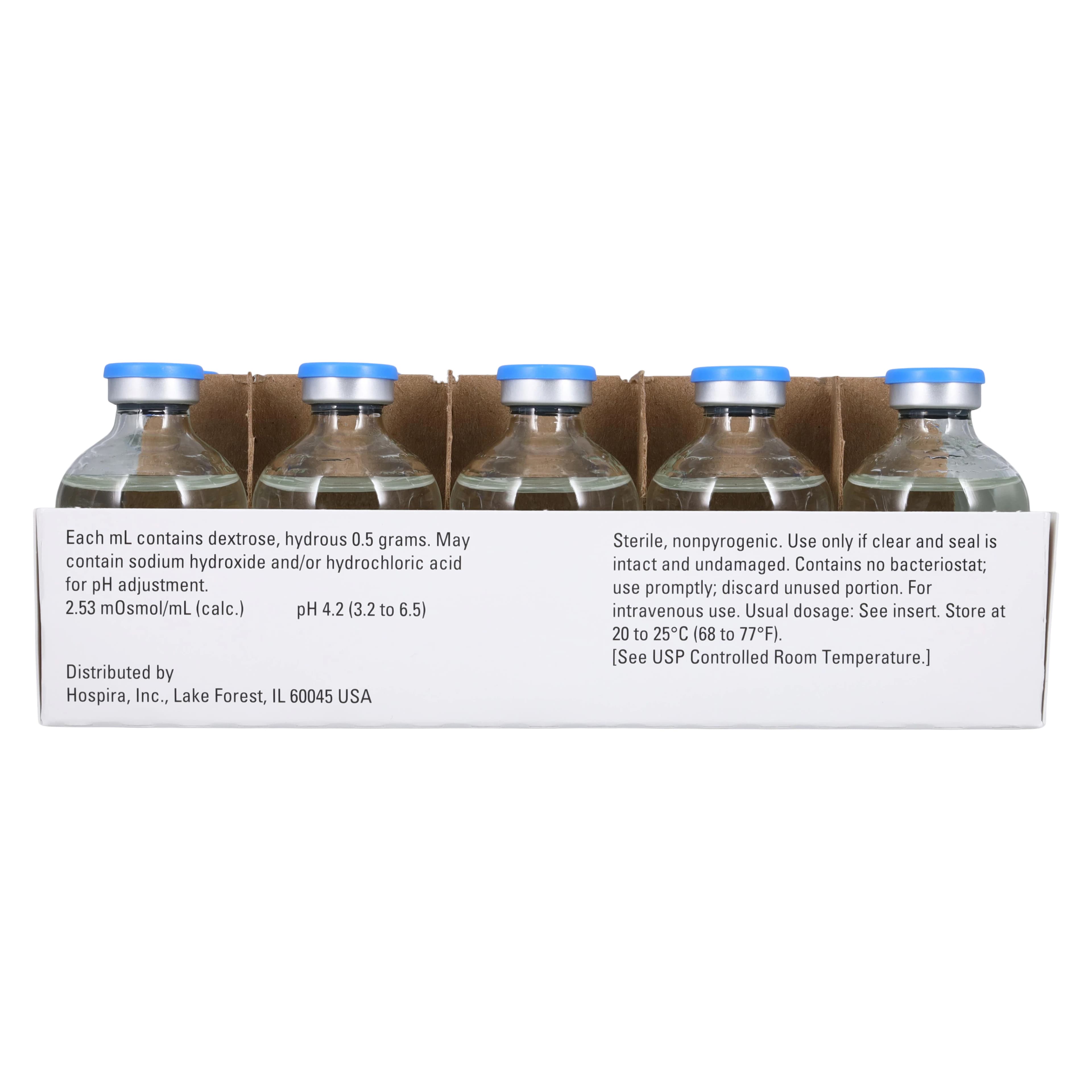 Dextrose 50% Injection, Preservative-Free, Single-Dose Vial, 50mL, 25/Package thumbnail 5