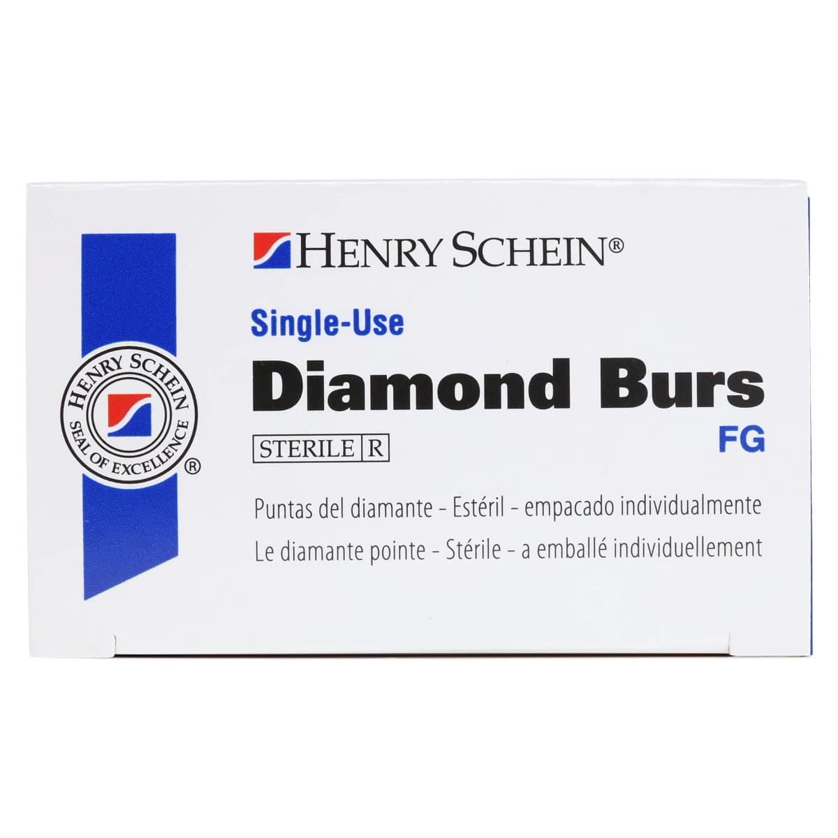 HSI Round FG Diamond Burs, Single Use, Coarse, 801-023C, 25/Box thumbnail 5