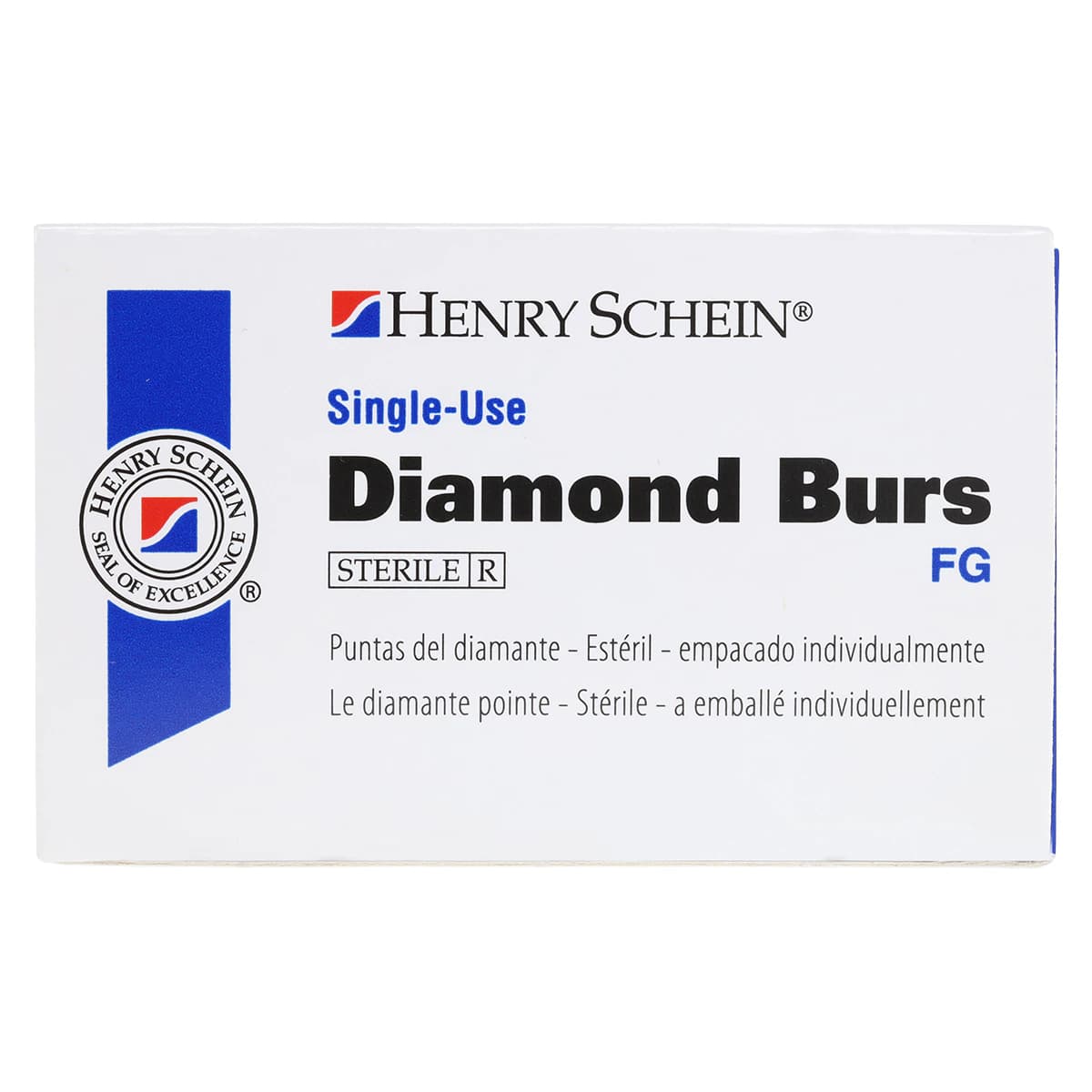 HSI Round End Taper FG Diamond Burs, Single Use, Coarse, 856-014C, 25/Box thumbnail 5