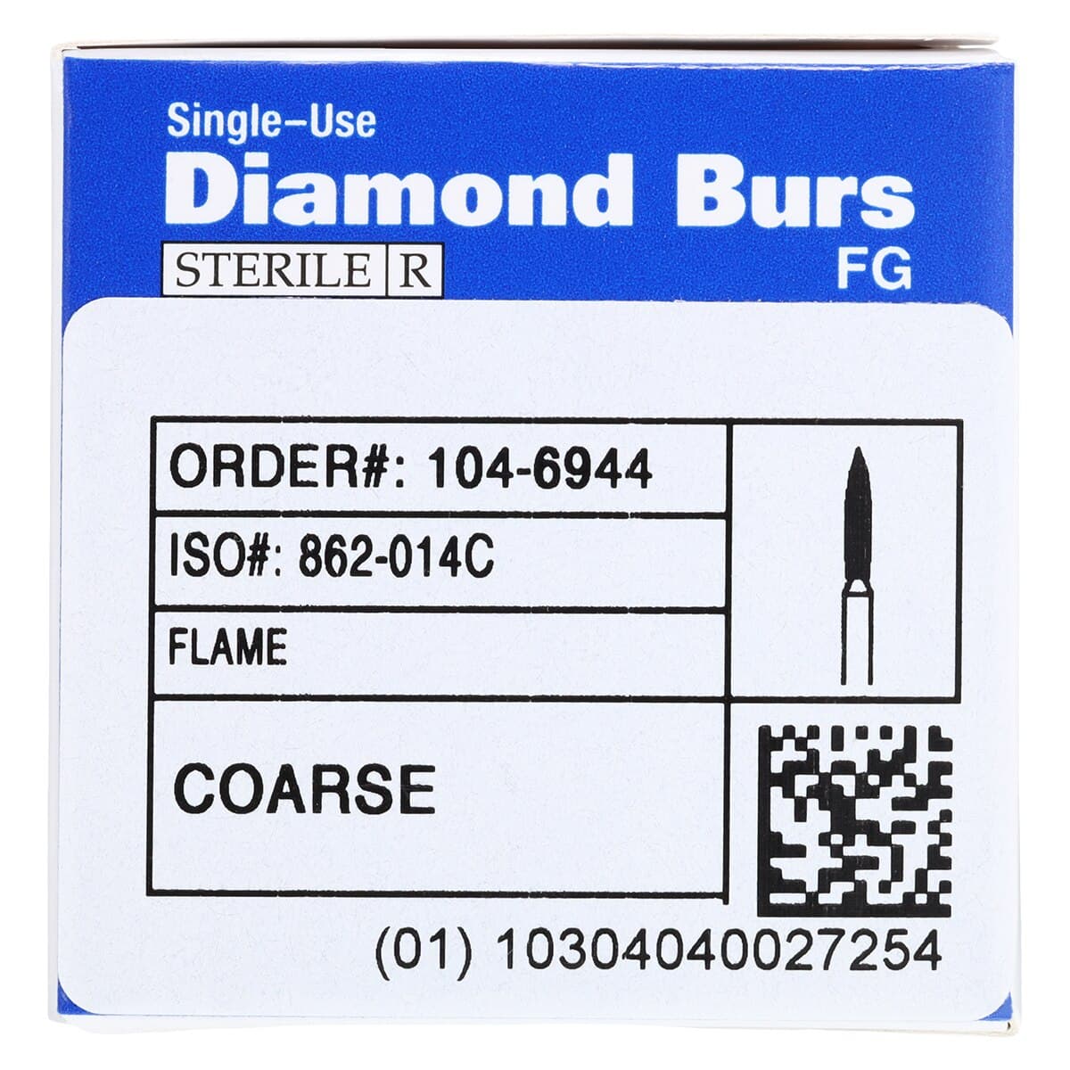 HSI Flame FG Diamond Burs, Single Use, Coarse, 862-014C, 25/Box thumbnail 7