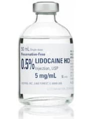 Lidocaine HCl Injection 0.5% Preservative-Free, Single-Dose Vial, 50 mL, 25/Package - Lidocaine HCl Inj SDV PF 50mL - Image 1
