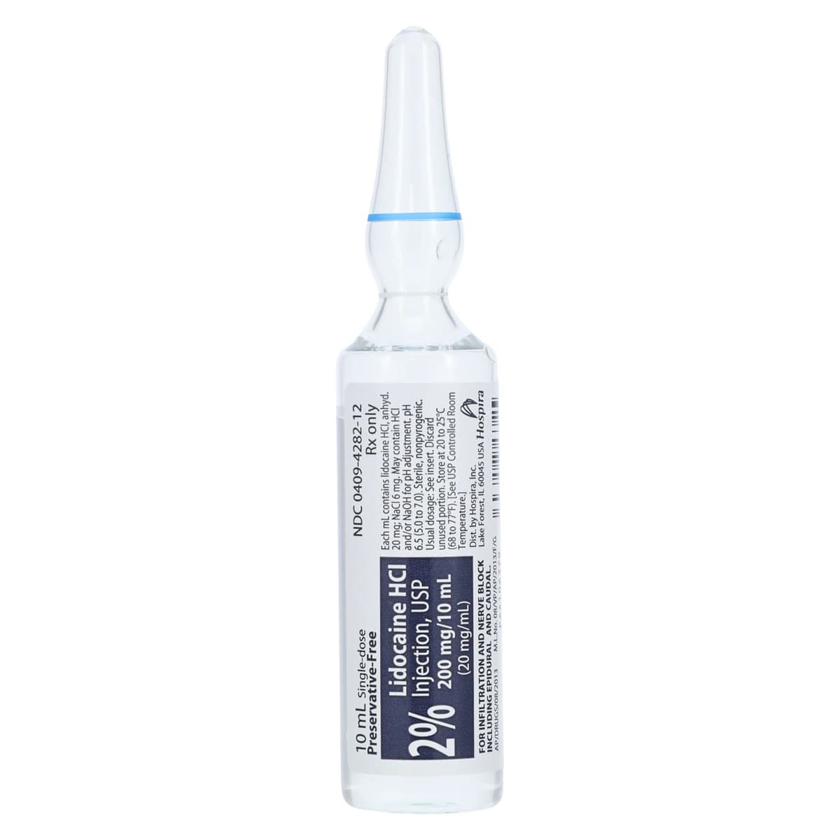 Lidocaine HCl Injection 2% Preservative-Free Ampule 10mL, 25/Package (Pfizer Injectables) thumbnail 3