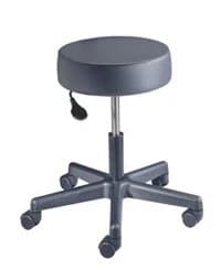 Brewer Value Plus Pneumatic Exam Stool, No Back, Gunmetal, 250 lb Capacity - Stool Pneum w/ No Back - Image 1
