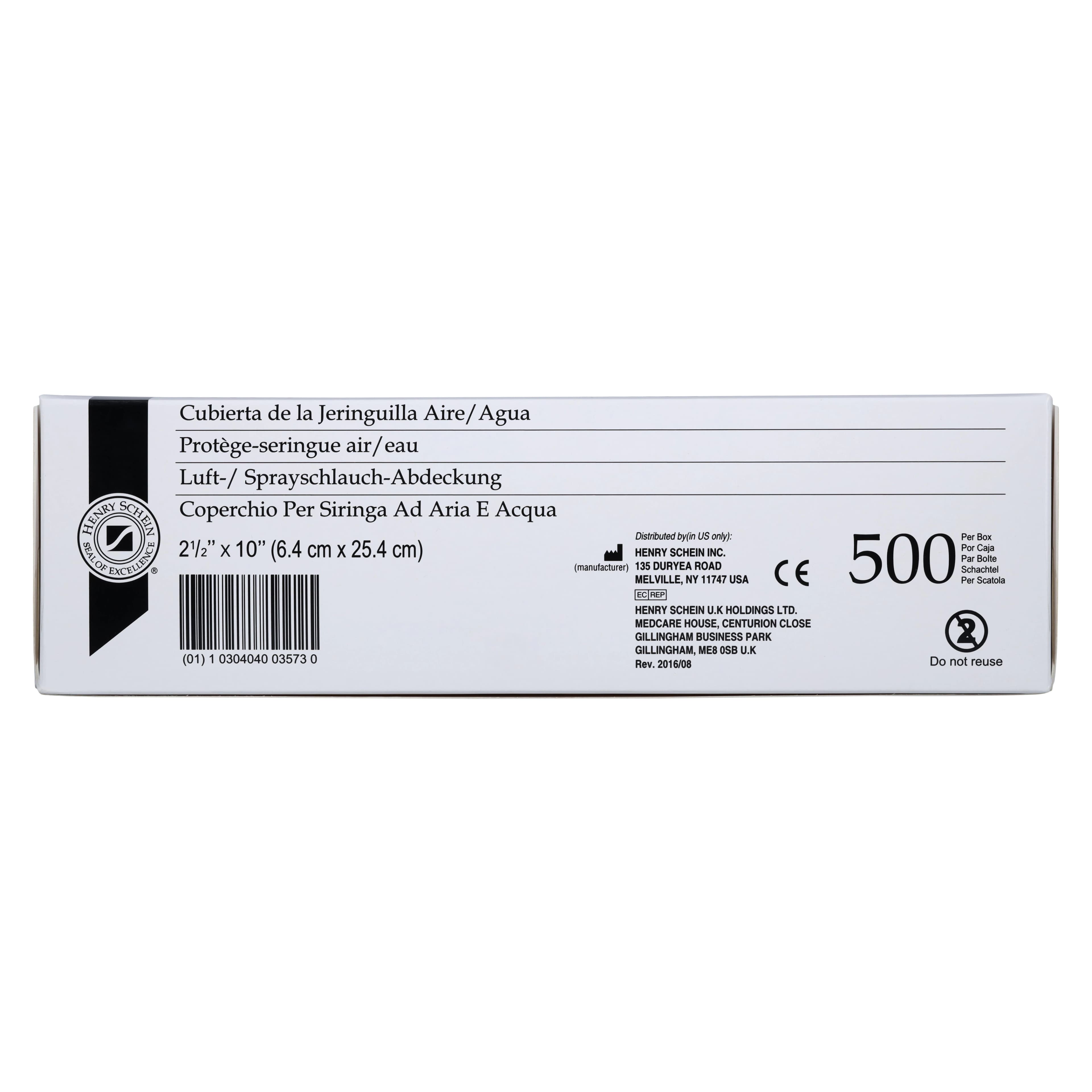 Henry Schein Air/Water Syringe Barrier Sleeve, 2.5 in x 10 in, Clear, Latex-Free, 500/Box thumbnail 5
