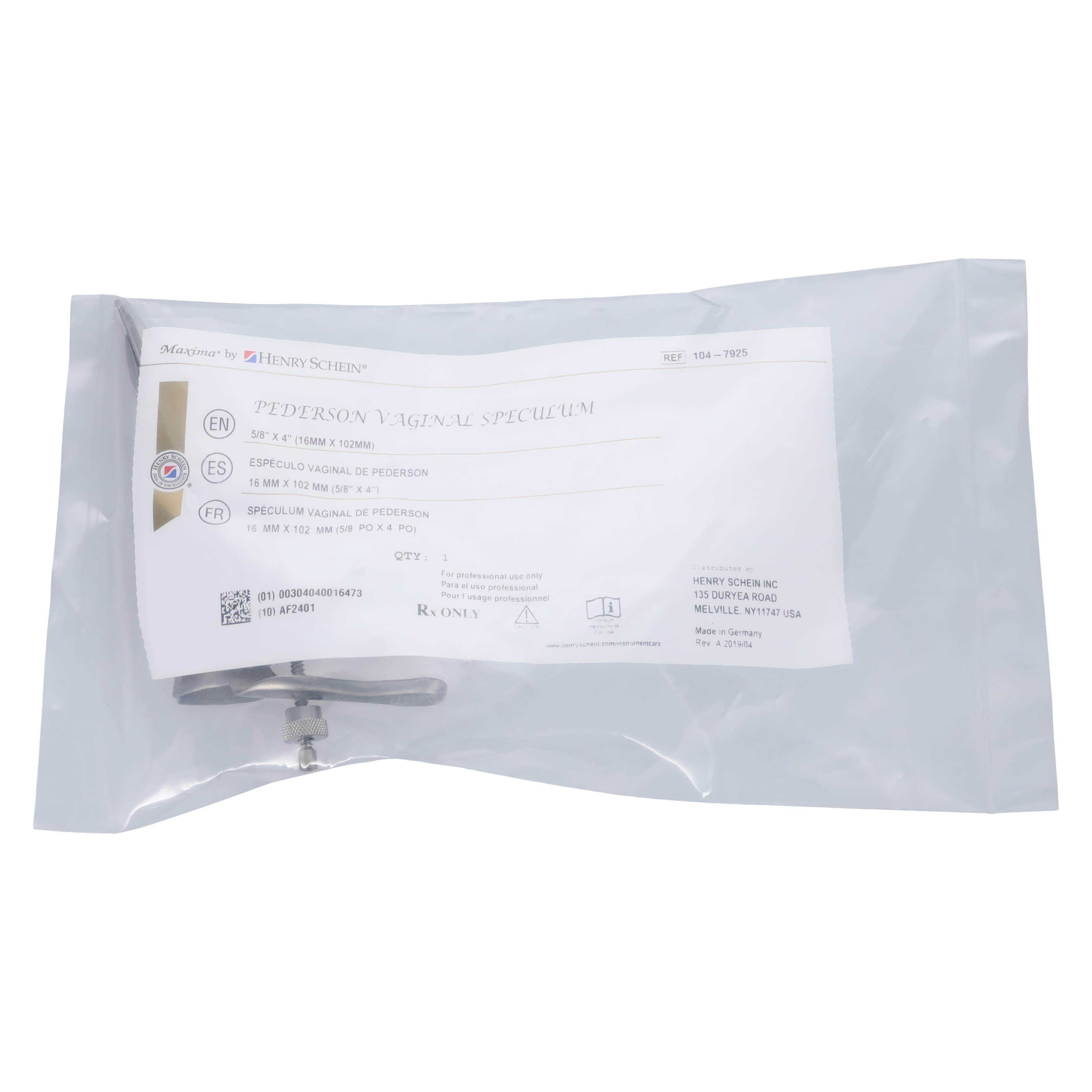 Henry Schein Pederson Vaginal Speculum, 15.875 x 101.6 mm, Each thumbnail 6