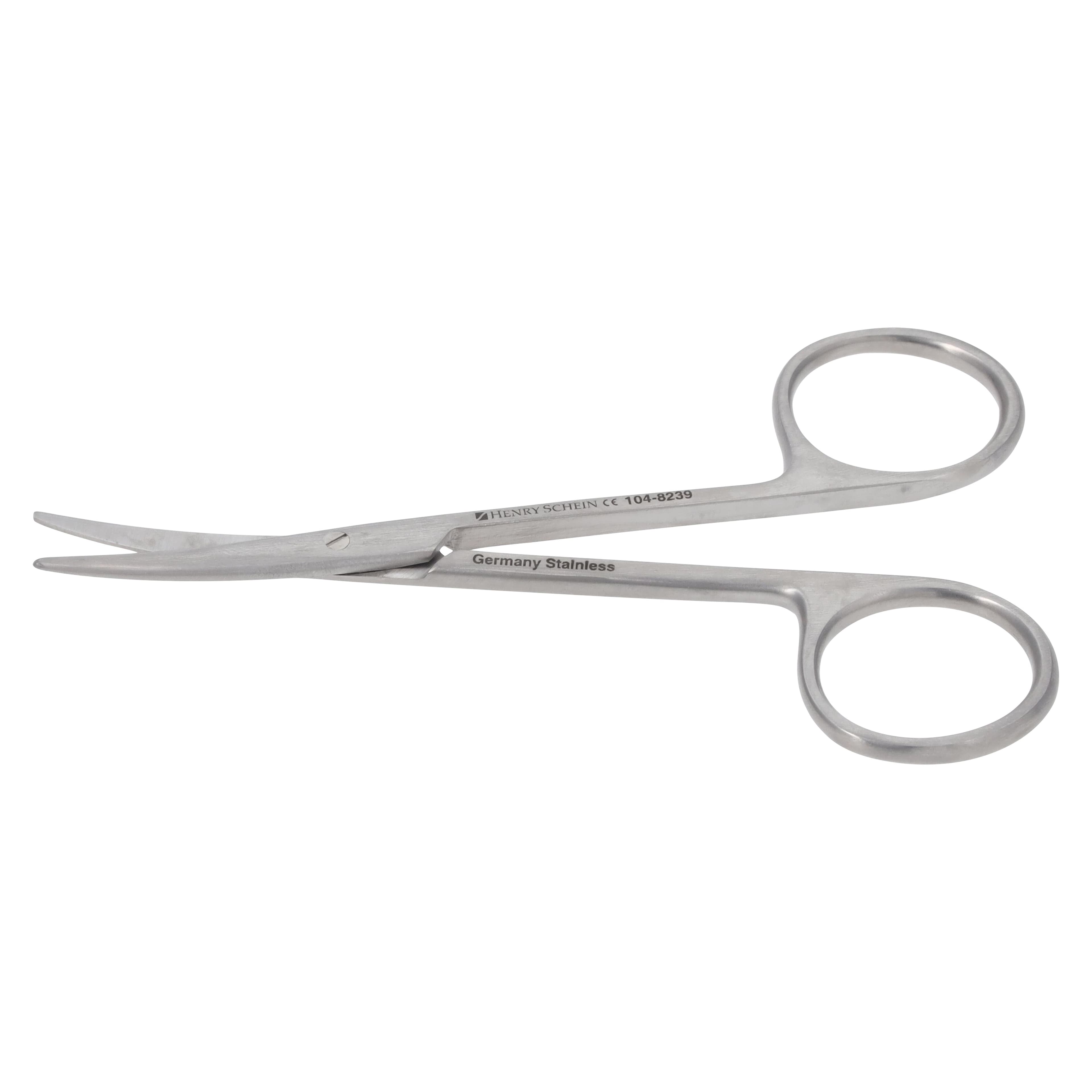 Henry Schein Strabismus Scissors, Curved, 4" Stainless Steel, Each thumbnail 2