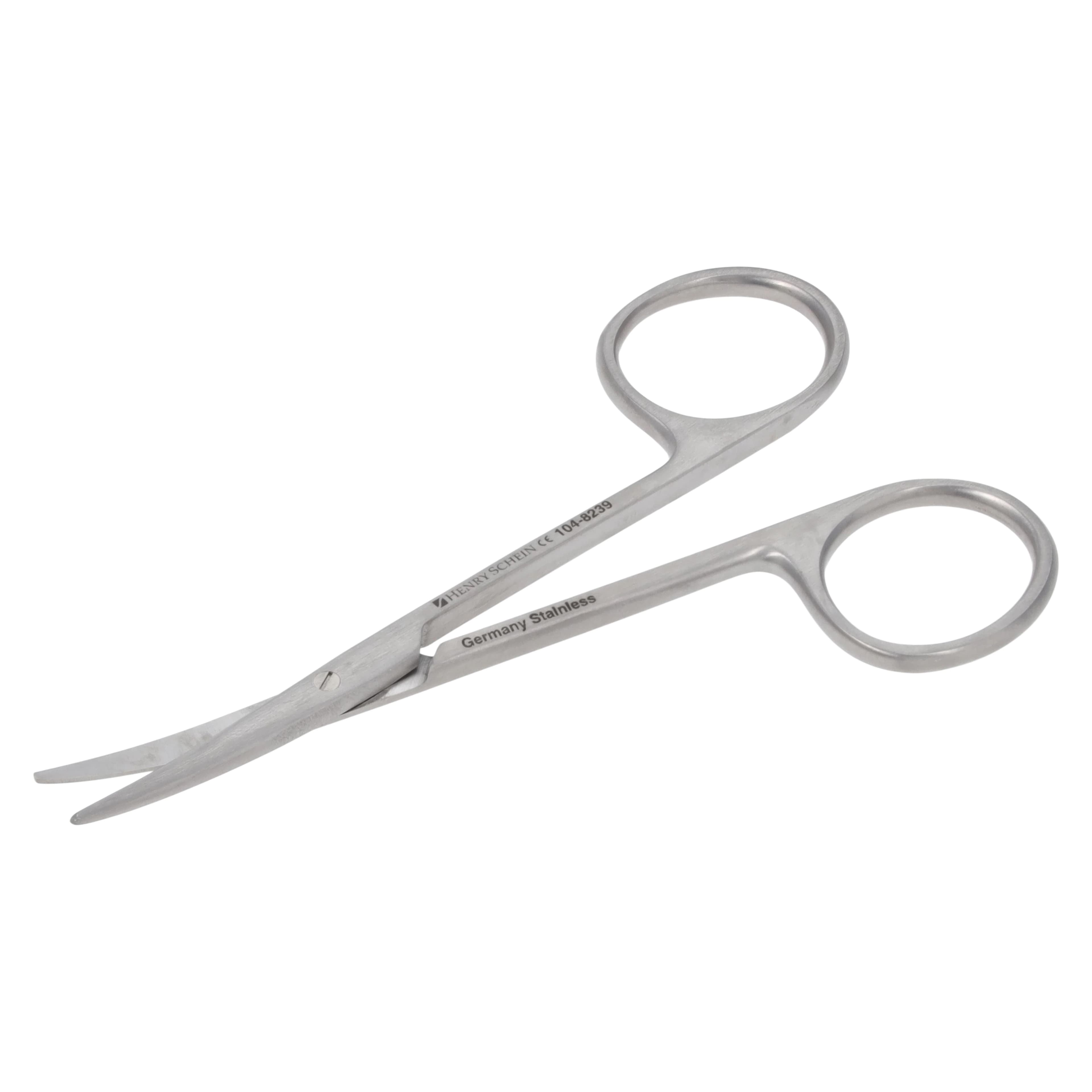 Henry Schein Strabismus Scissors, Curved, 4" Stainless Steel, Each thumbnail 3