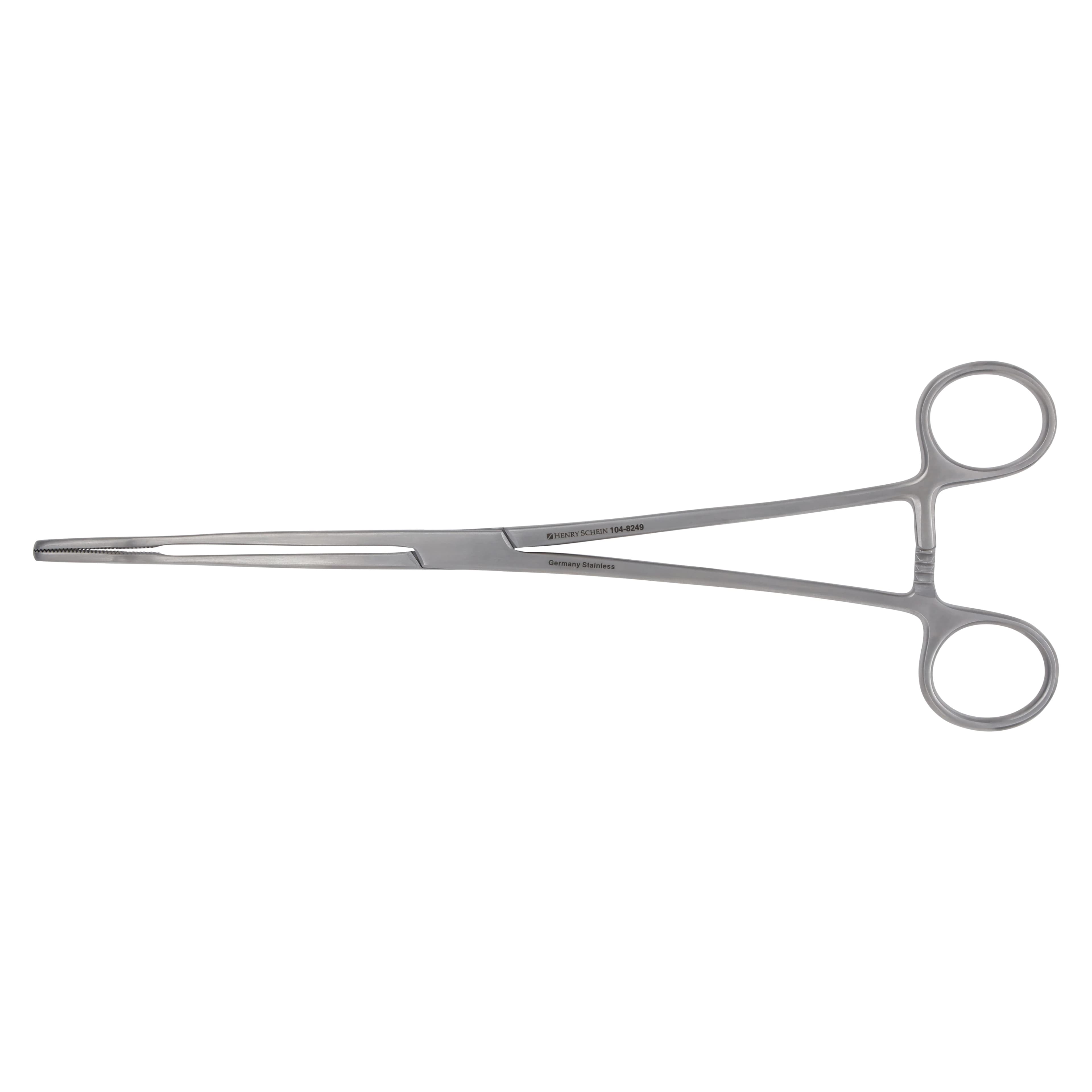 Henry Schein Fletcher Sponge Forceps, Straight, 9-1/2" Stainless Steel, Autoclavable, Each - Sponge Forceps Fletcher Str - Image 1