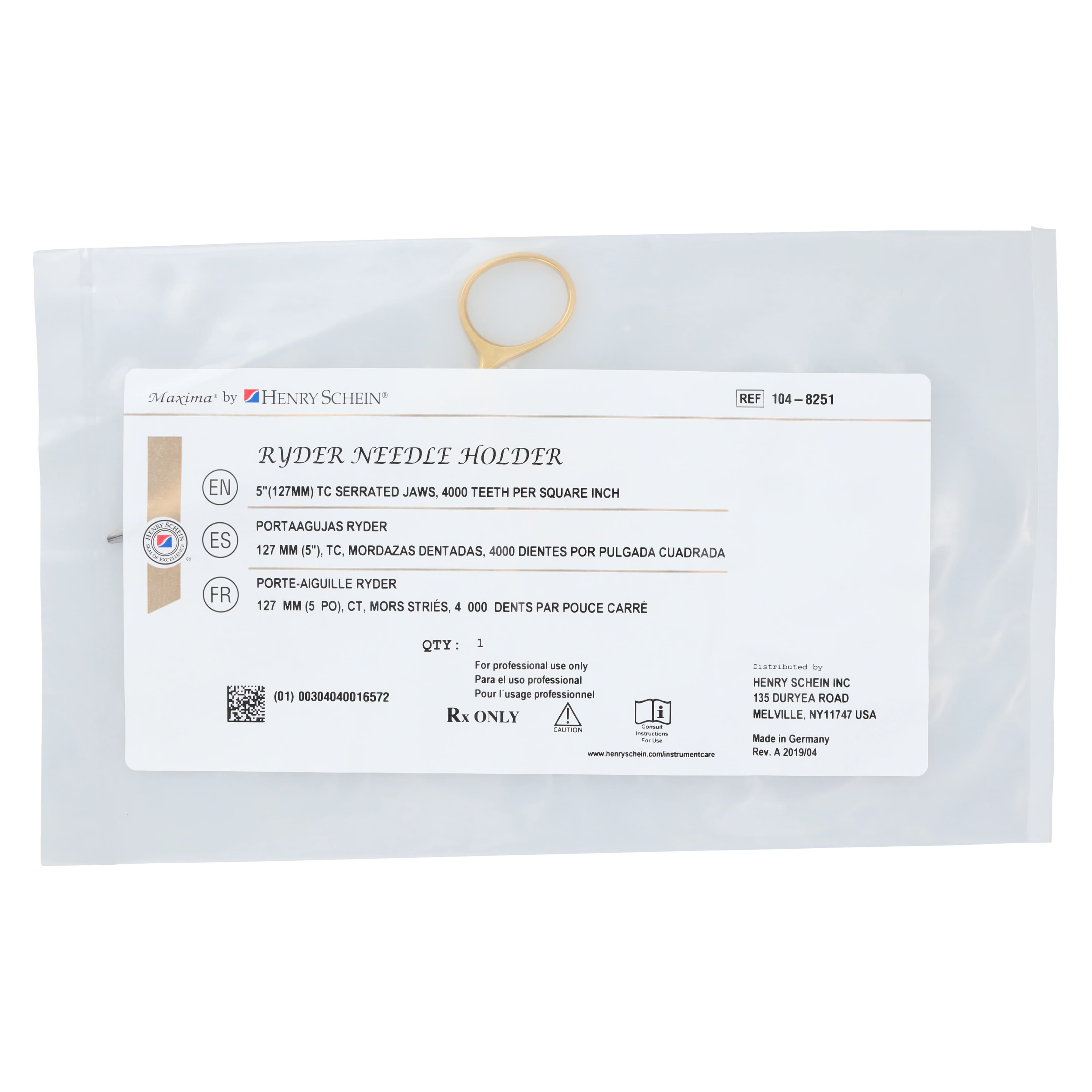 Henry Schein Ryder Needle Holder, 5" Tungsten Carbide, Each thumbnail 6