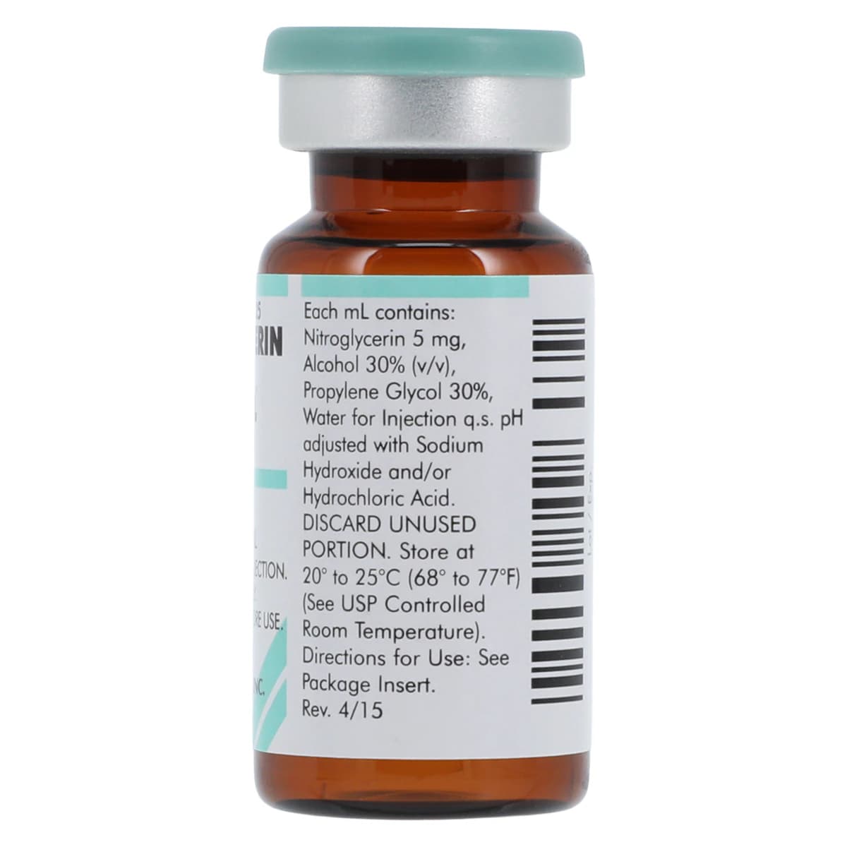 Nitroglycerin Injection SDV, 5mg/mL, 10mL Vial, 25/Package thumbnail 3