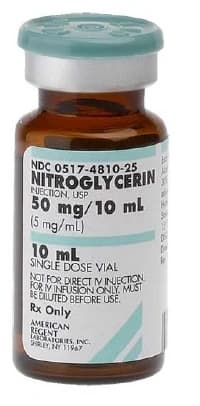 Nitroglycerin Injection SDV, 5mg/mL, 10mL Vial, 25/Package - Nitroglycerin Injection SDV - Image 1