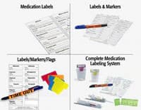 Correct Medication Label, White/Black, 9/16" x 1-7/8", 50/Case - Label System Correct - Image 1