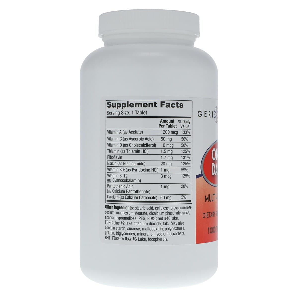 Geri-Care Daily Multi-Vitamin, One-Daily Adult Supplement Tablets, 1000/Bottle thumbnail 3