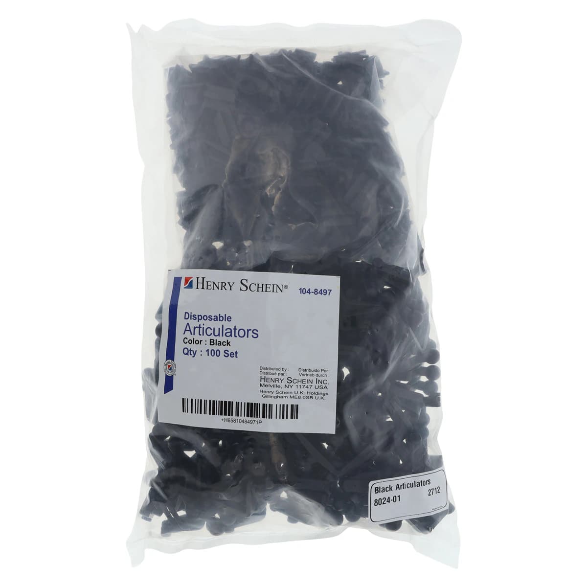 HSI Disposable Articulator, Slotted, Black, 100/Box - HSI Disposable Articulator - Image 1