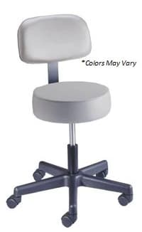 Brewer Value Plus Exam Stool with Backrest, Black, 250 lb Capacity - Stool Exam w/Backrest - Image 1