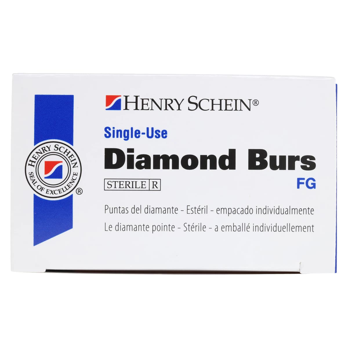 HSI Flat End Cylinder FG Diamond Burs, Single Use, Medium, 835-010M, 25/Box thumbnail 5