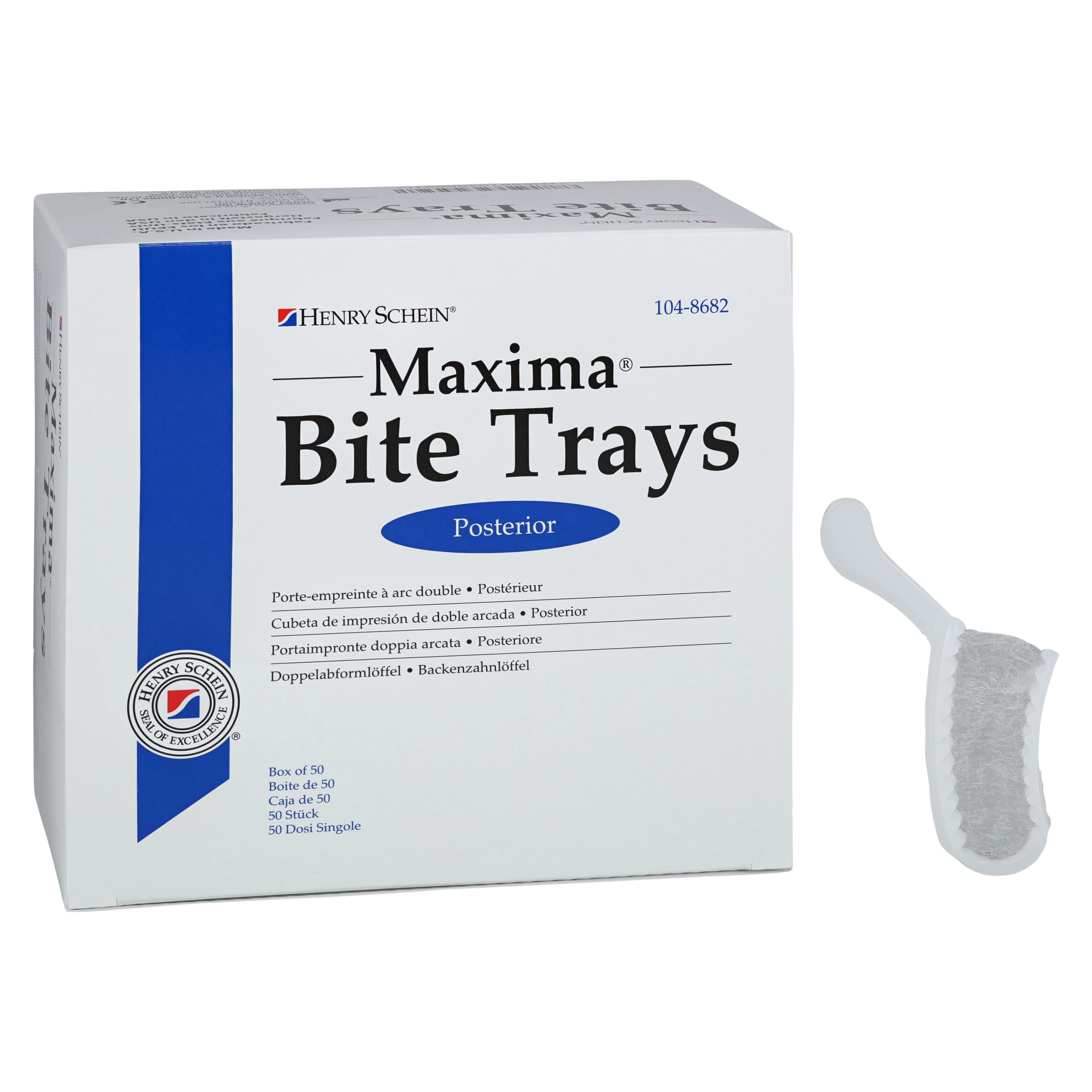 Maxima Bite Trays, Dual Arch Posterior, 50/Box thumbnail 2
