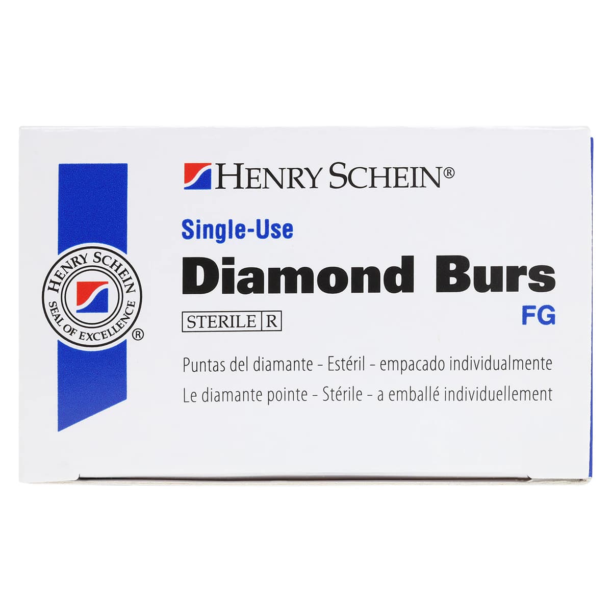 HSI Flat End Taper FG Diamond Burs, Single Use, Coarse, 25/Box, 847-018C thumbnail 4