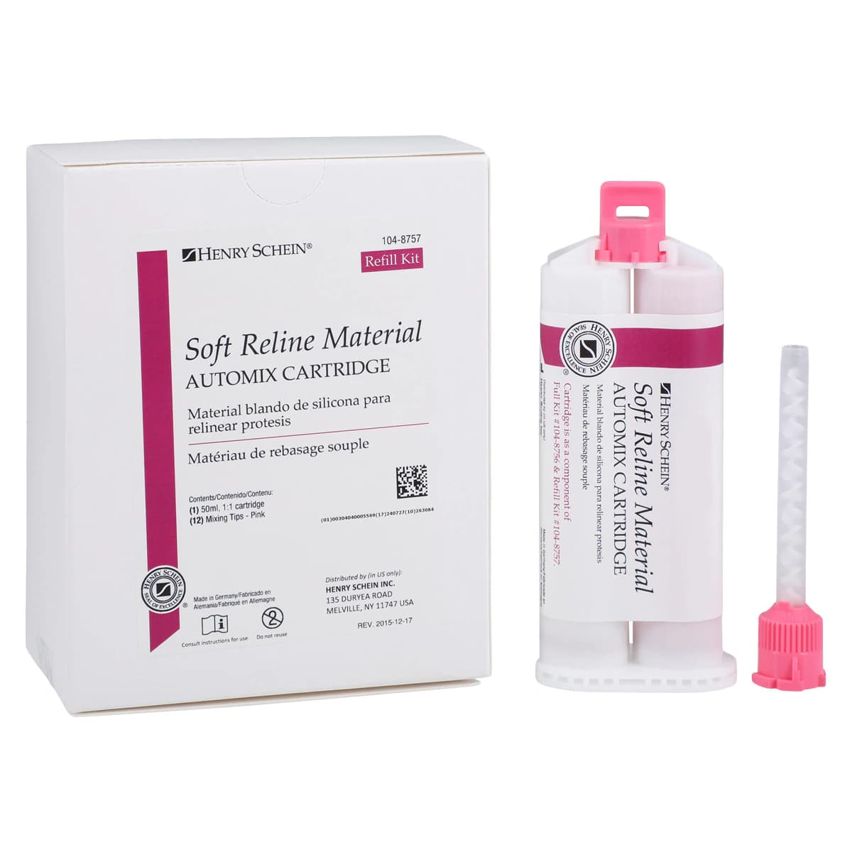Soft Reline Material Refill, Automix Cartridge - Soft Reline Material Refill - Image 1