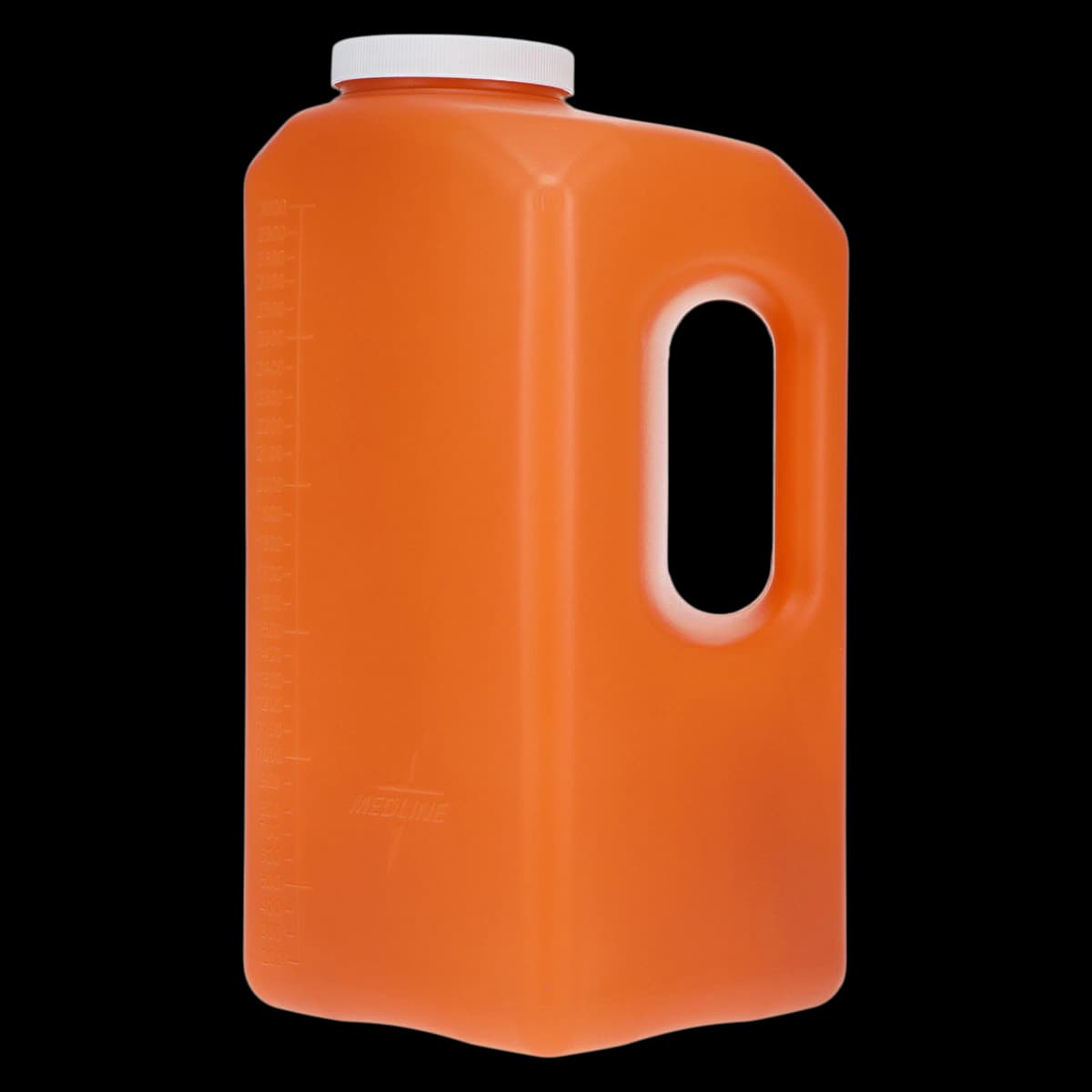 Medline 24-Hour Urine Collection Container, 3000 mL, Amber Plastic, Graduated, with Ice Pack, 20/Case - Bottle Amber Collection Urine - Image 1