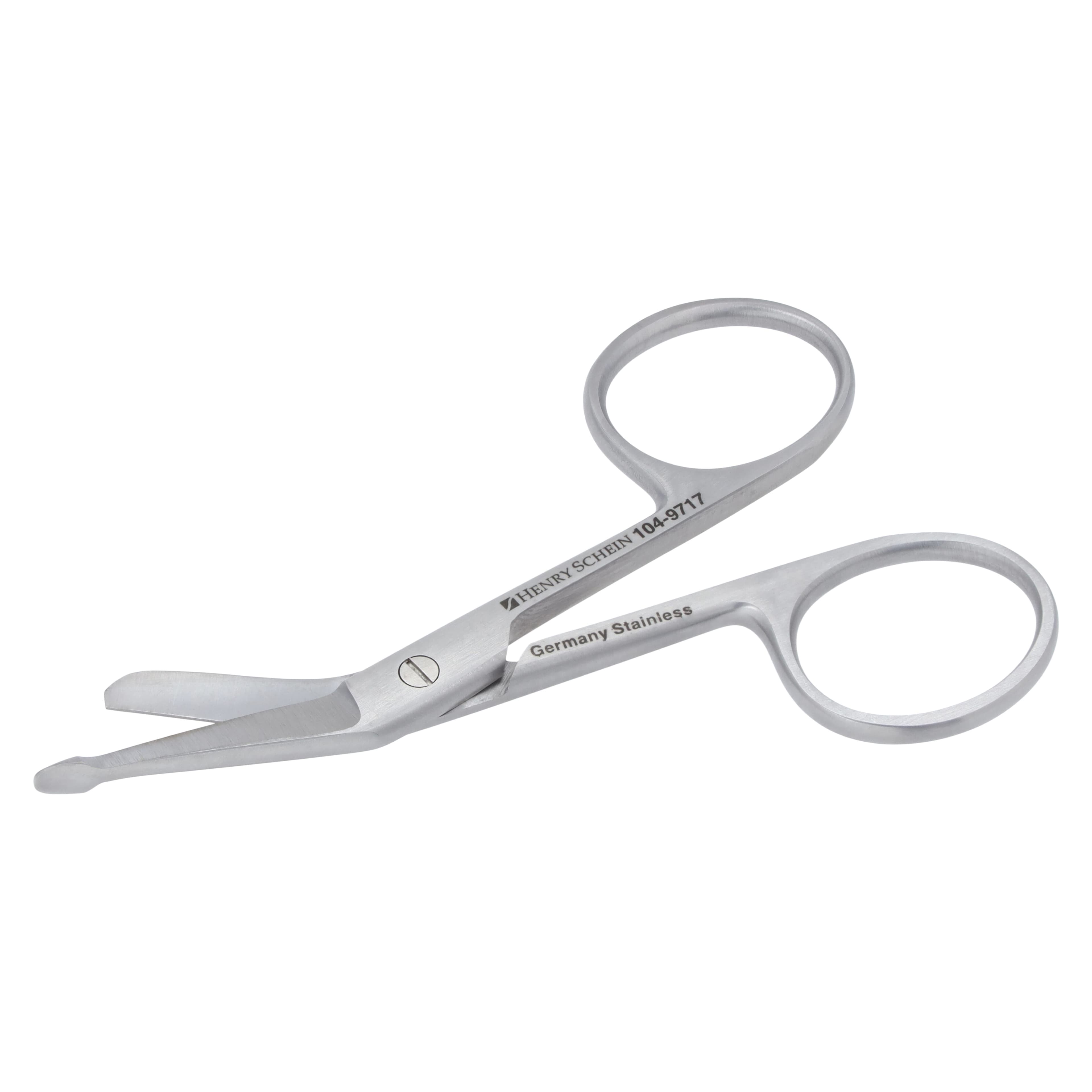 Henry Schein Lister Bandage Scissors, Angled, 3-1/2" Stainless Steel, Each thumbnail 4