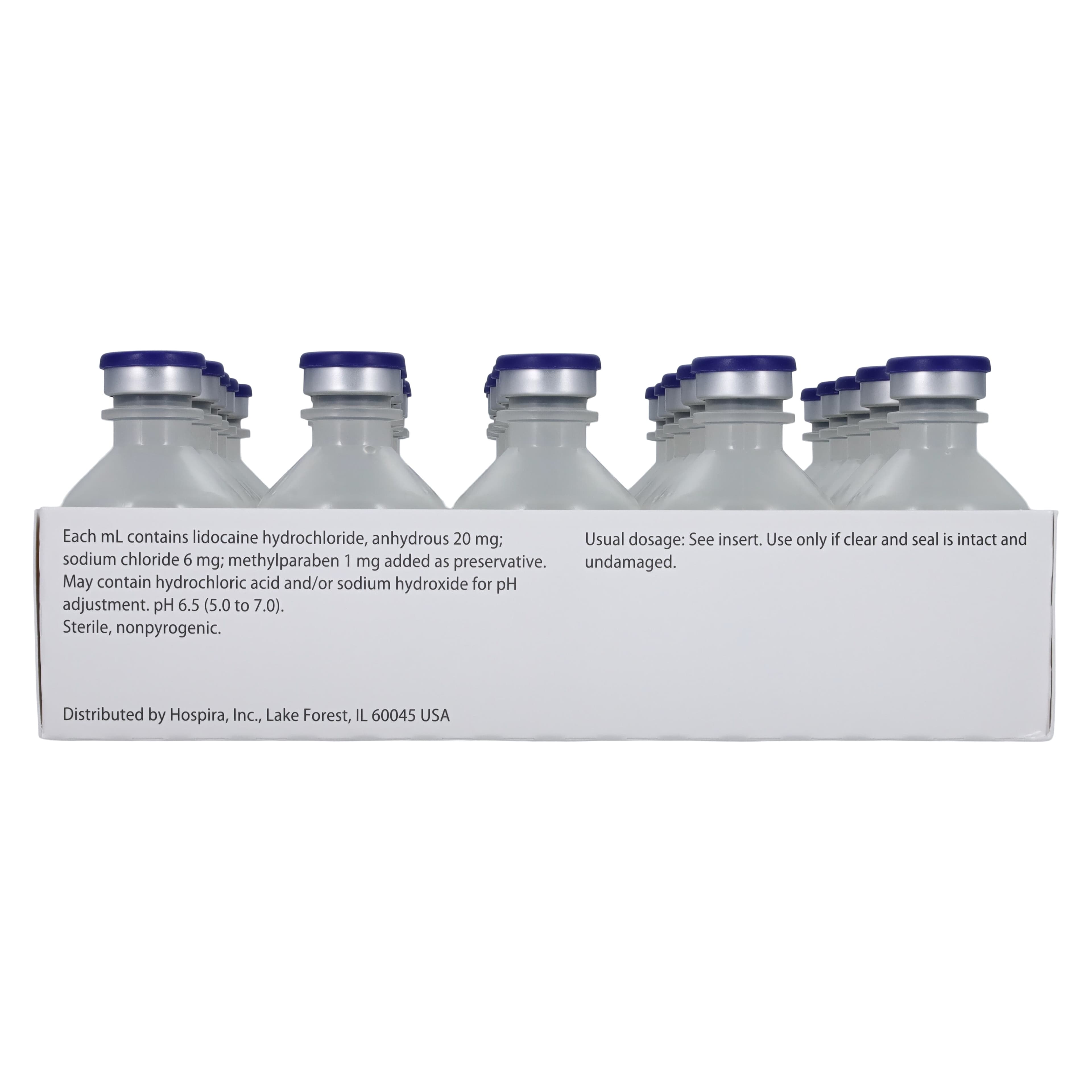 Lidocaine HCl Injection 2% Multiple-Dose Vial, 50 mL, 25/Package thumbnail 6