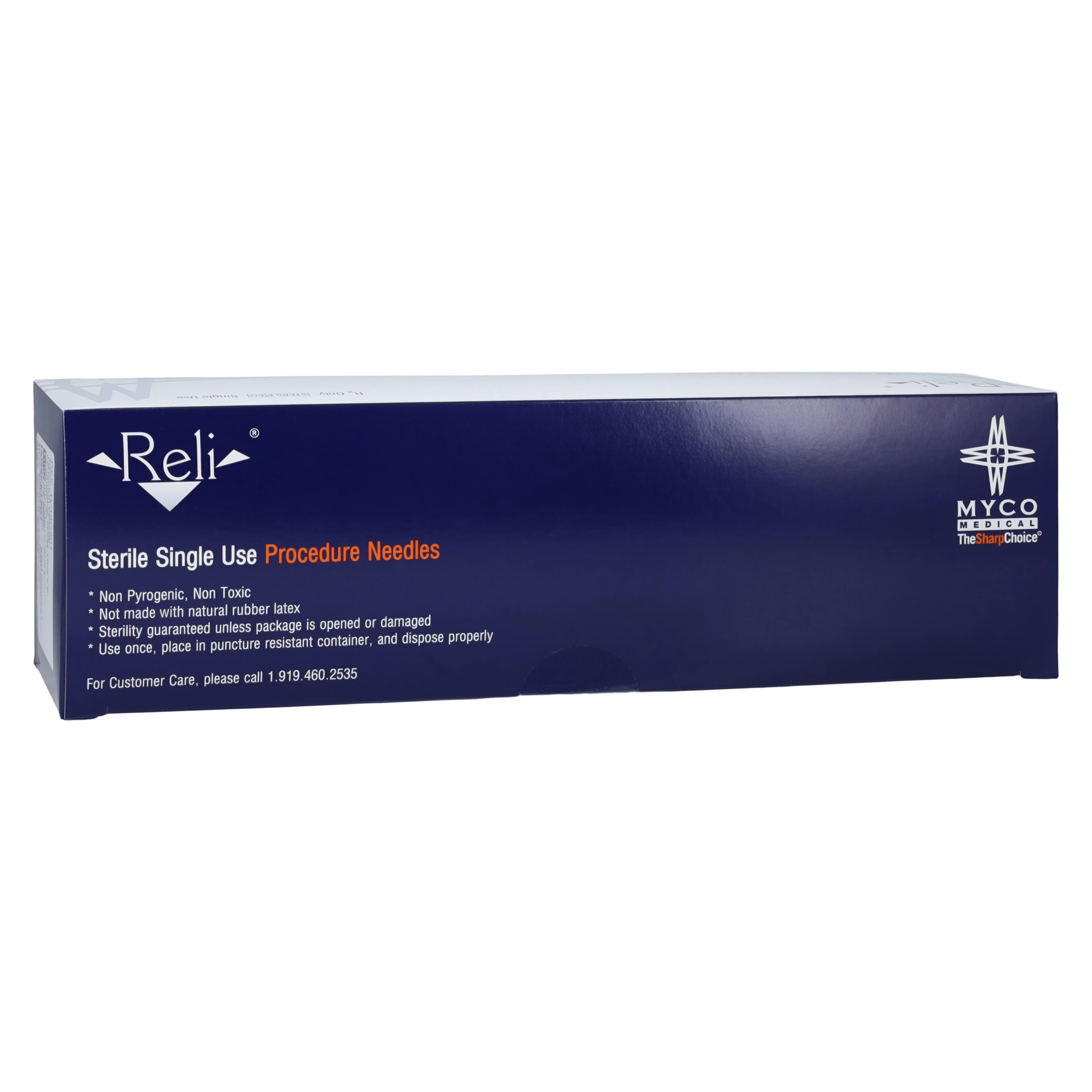 Myco Reli Chiba Spinal Needle, Echogenic, 22G x 8", Sterile, Black, 25/Bx, CHE22G801 - MYCO RELI CHIBA SPINAL NEEDLES CHE22G801 - Image 1