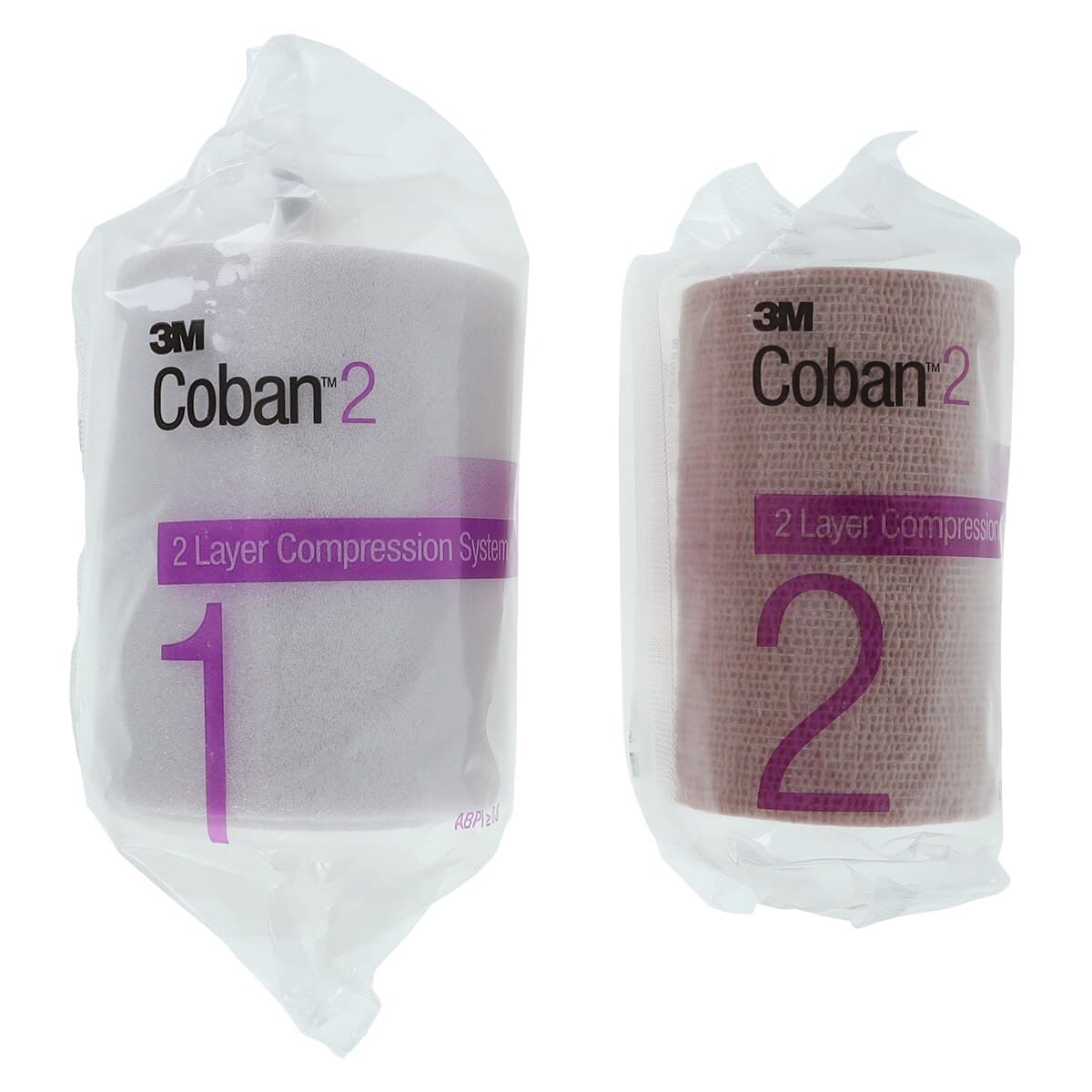 3M Coban 2-Layer Compression Bandage System 2094N, 4" x 2.9 yd, White/Tan, 1 Kit/Box thumbnail 3