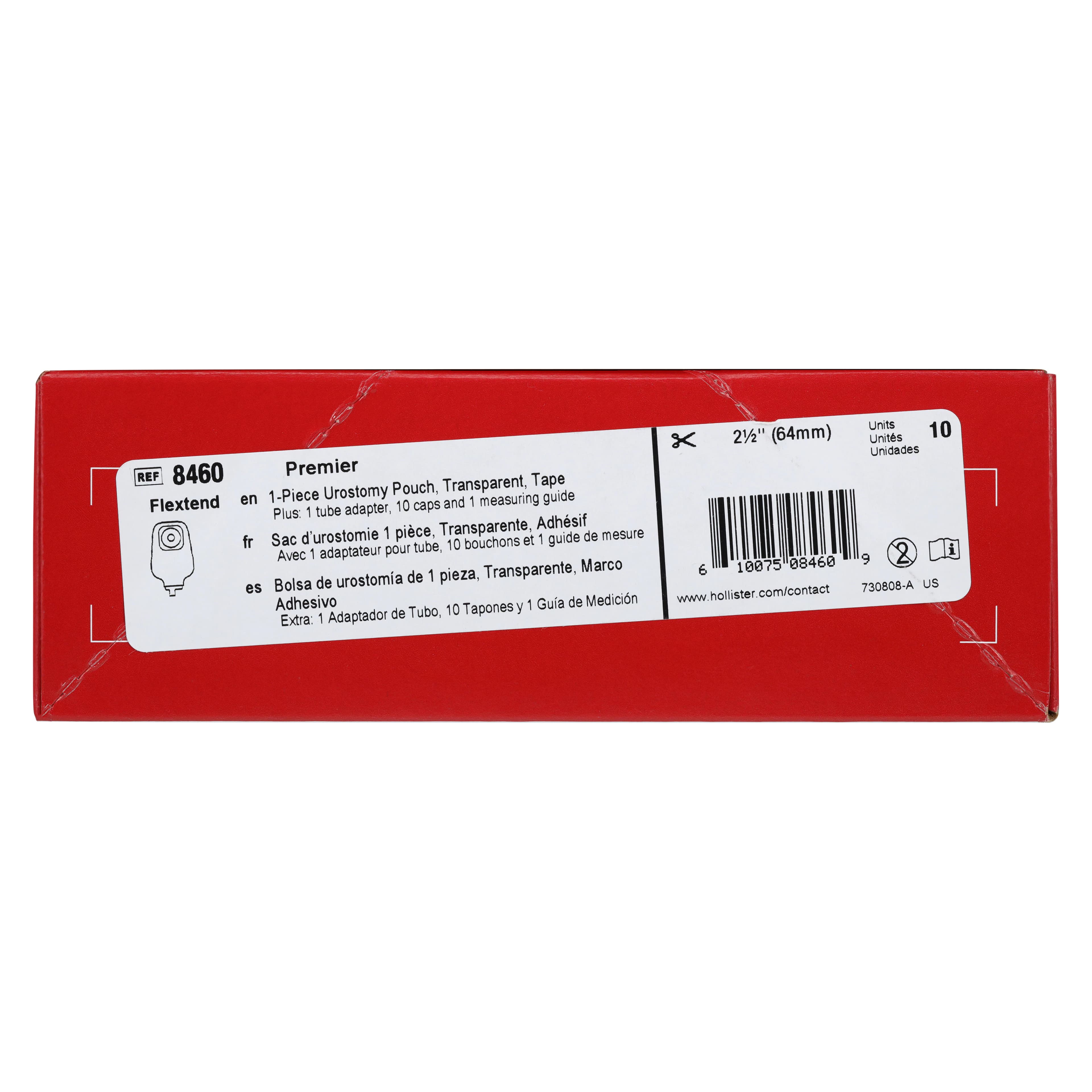 Hollister Premier 1-Piece Urostomy Pouch, Transparent, Cut-To-Fit, 2-1/2" Flange thumbnail 5
