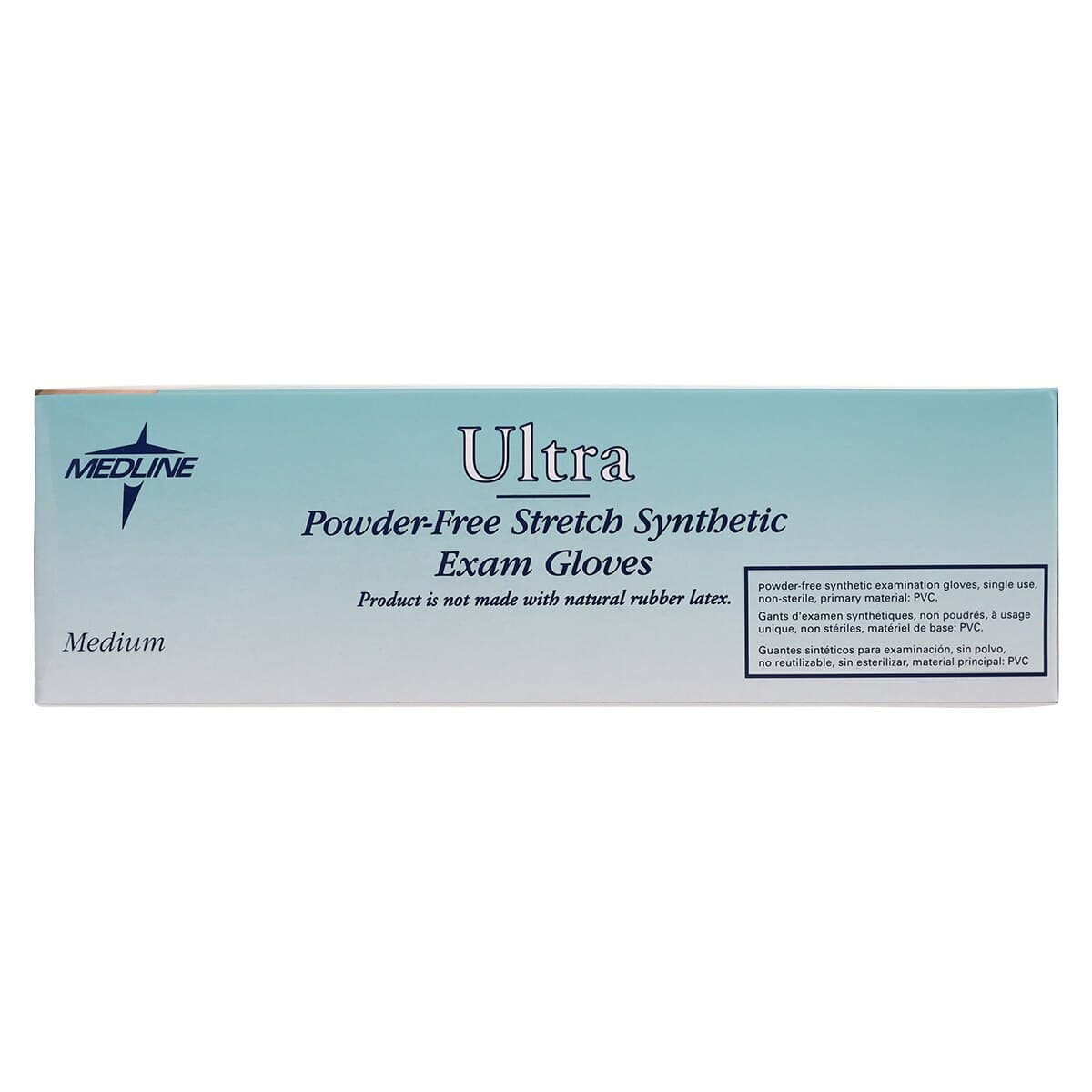 Medline Ultra PF Vinyl Examination Gloves, Powder Free, Non-Sterile, Medium, White thumbnail 2