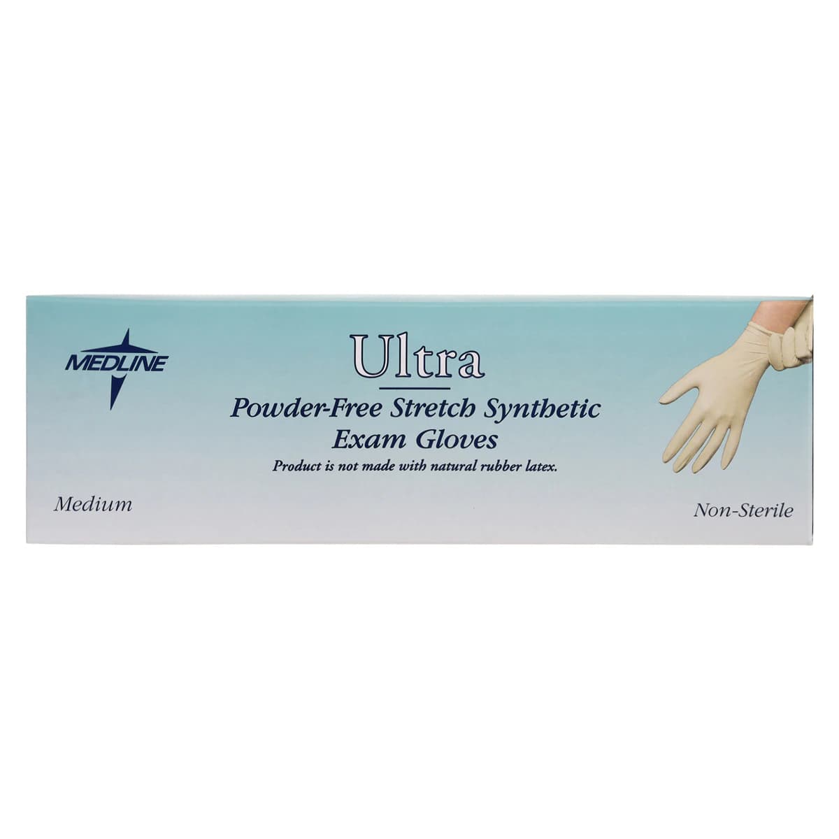 Medline Ultra PF Vinyl Examination Gloves, Powder Free, Non-Sterile, Medium, White thumbnail 3