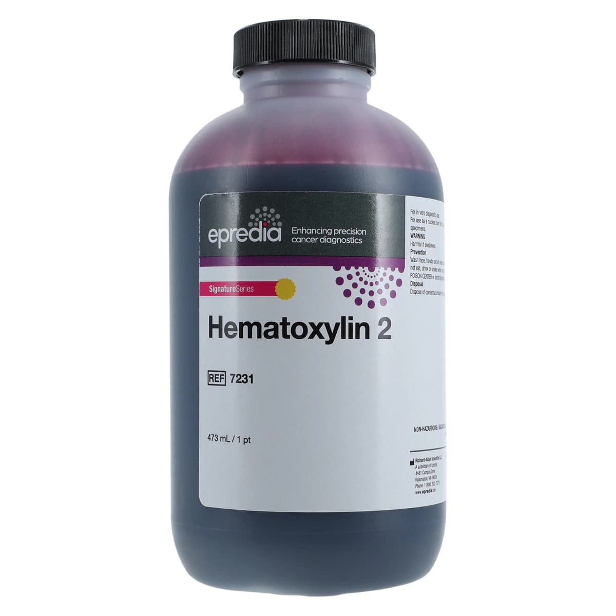 Richard-Allan Scientific Signature Series Gill's Hematoxylin 2 Stain, 16 oz Bottle, 4/Case - Hematoxylin 2 - Image 1