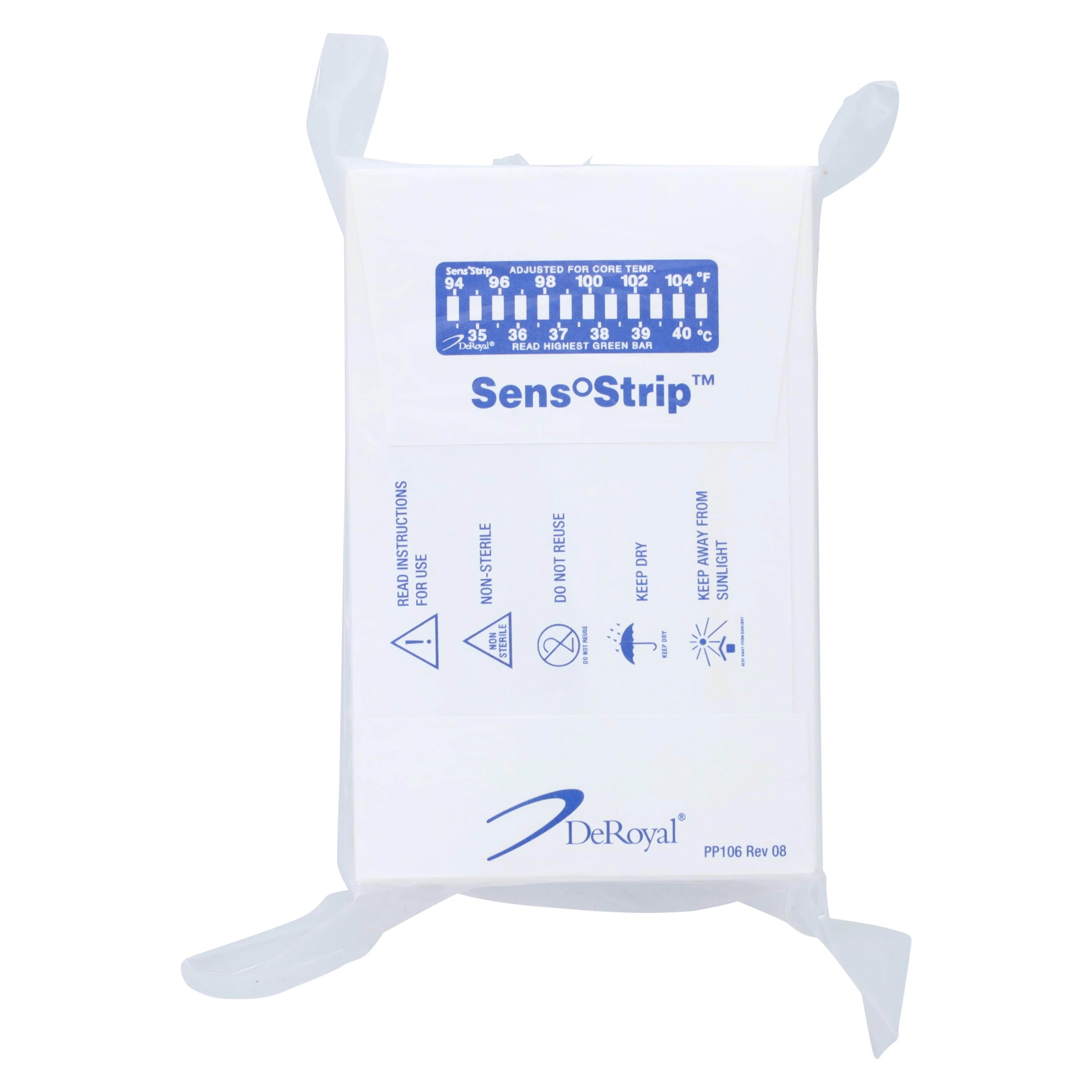 DeRoyal SensoStrip LCD Temperature Indicator, 100/Box - SensoStrip Temp Indicator - Image 1