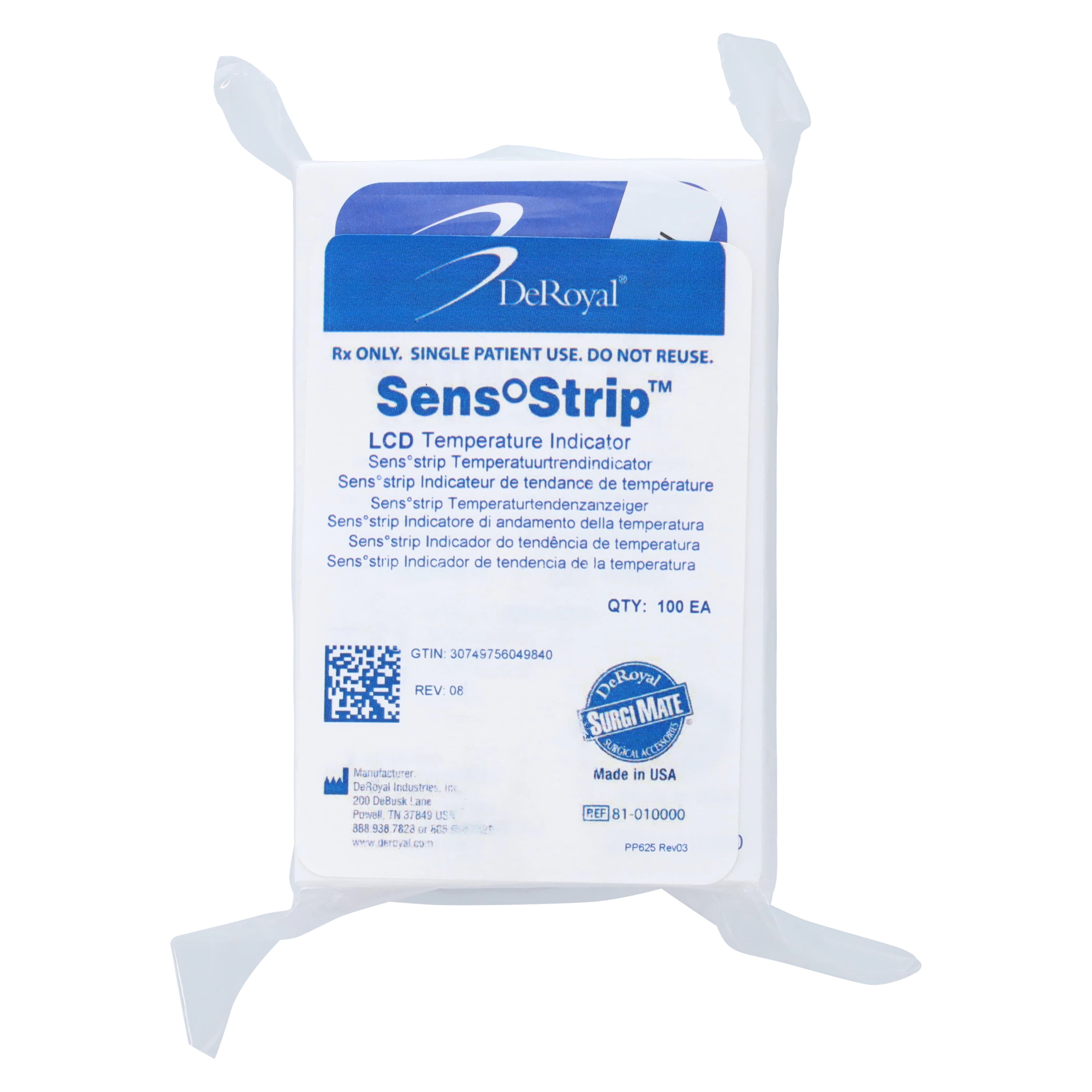 DeRoyal SensoStrip LCD Temperature Indicator, 100/Box thumbnail 2