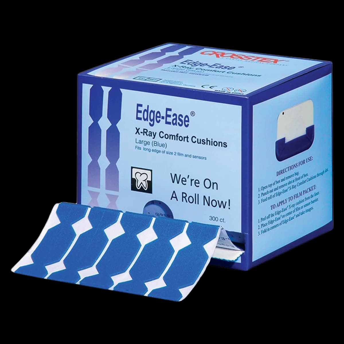 Crosstex Edge-Ease X-Ray Cushions, Large, Size 2, Blue, 300/Box, BWEEB thumbnail 2