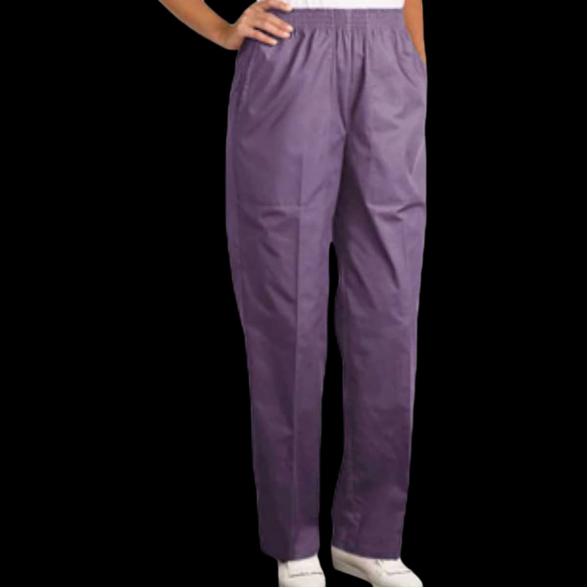 Fashion Seal Ladies Scrub Pant, Sugar Plum, X-Small, 65% Polyester / 35% Cotton, 2 Pockets - Pants Scrub Ladies Sugar Plum - Image 1