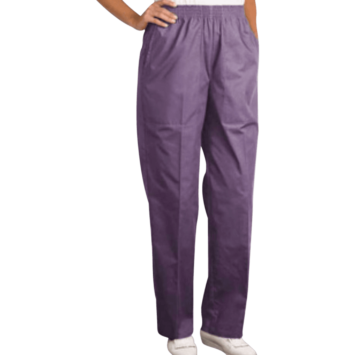Fashion Seal Ladies Scrub Pants, Sugar Plum, Small, 65% Polyester / 35% Cotton, 2 Pockets, Reusable - Pants Scrub Ladies Sugar Plum - Image 1