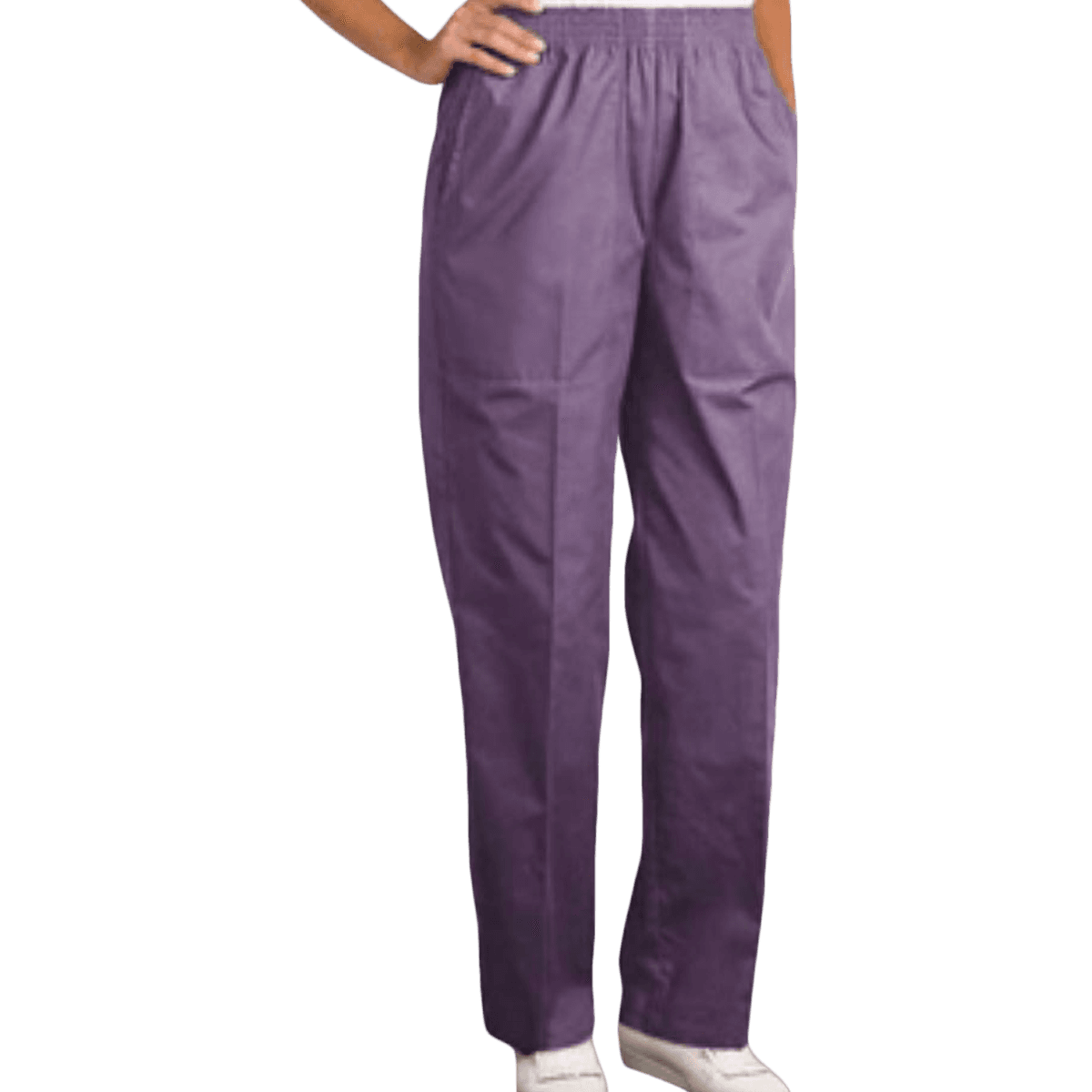 Fashion Seal Women's Scrub Pants, Sugar Plum, 2X Large, 65% Polyester / 35% Cotton, Elastic Waistband, 2 Pockets - Pants Scrub Ladies Sugar Plum - Image 1