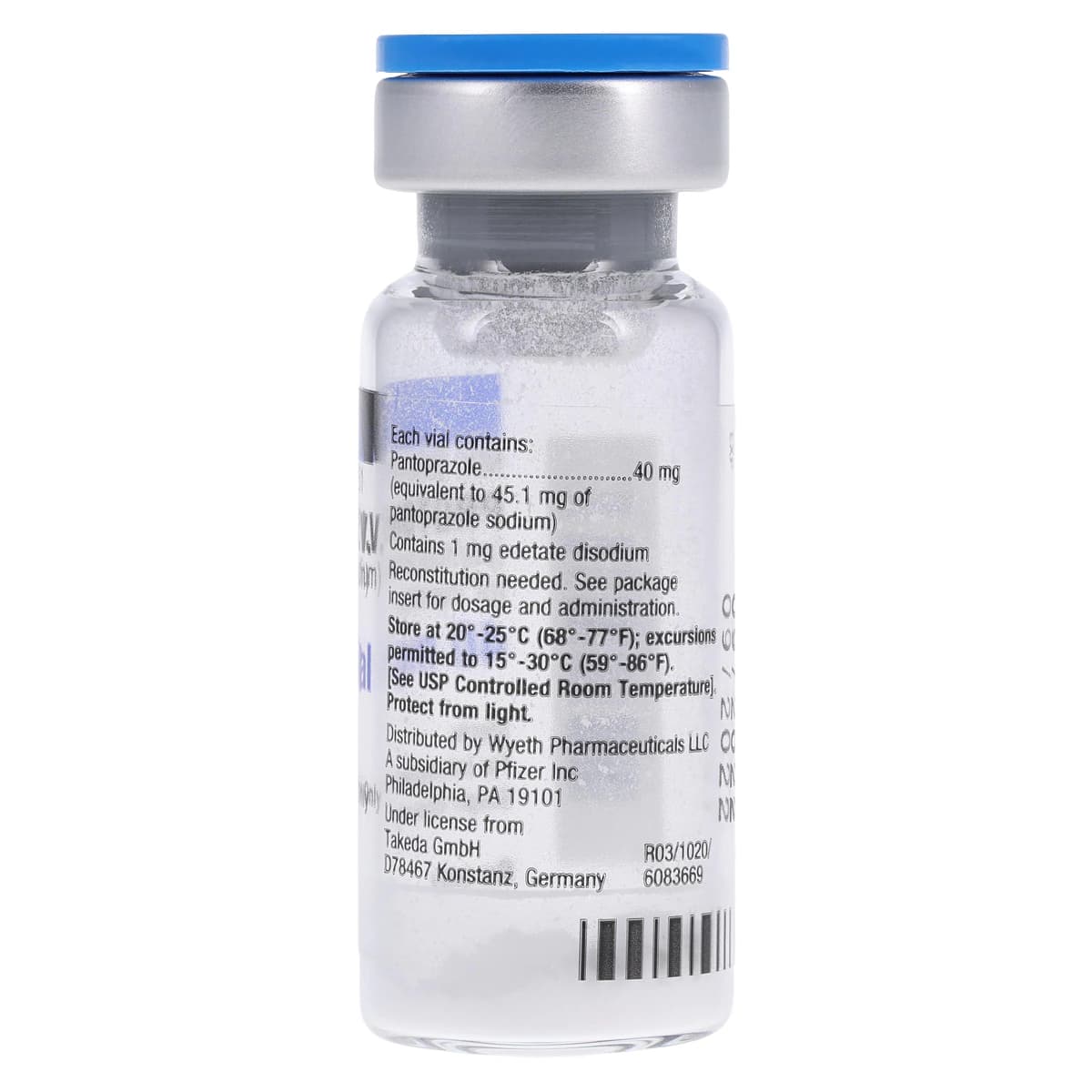Protonix IV Vial, Pantoprazole 40mg/Vial, Single Dose Vial, 10/Package thumbnail 4