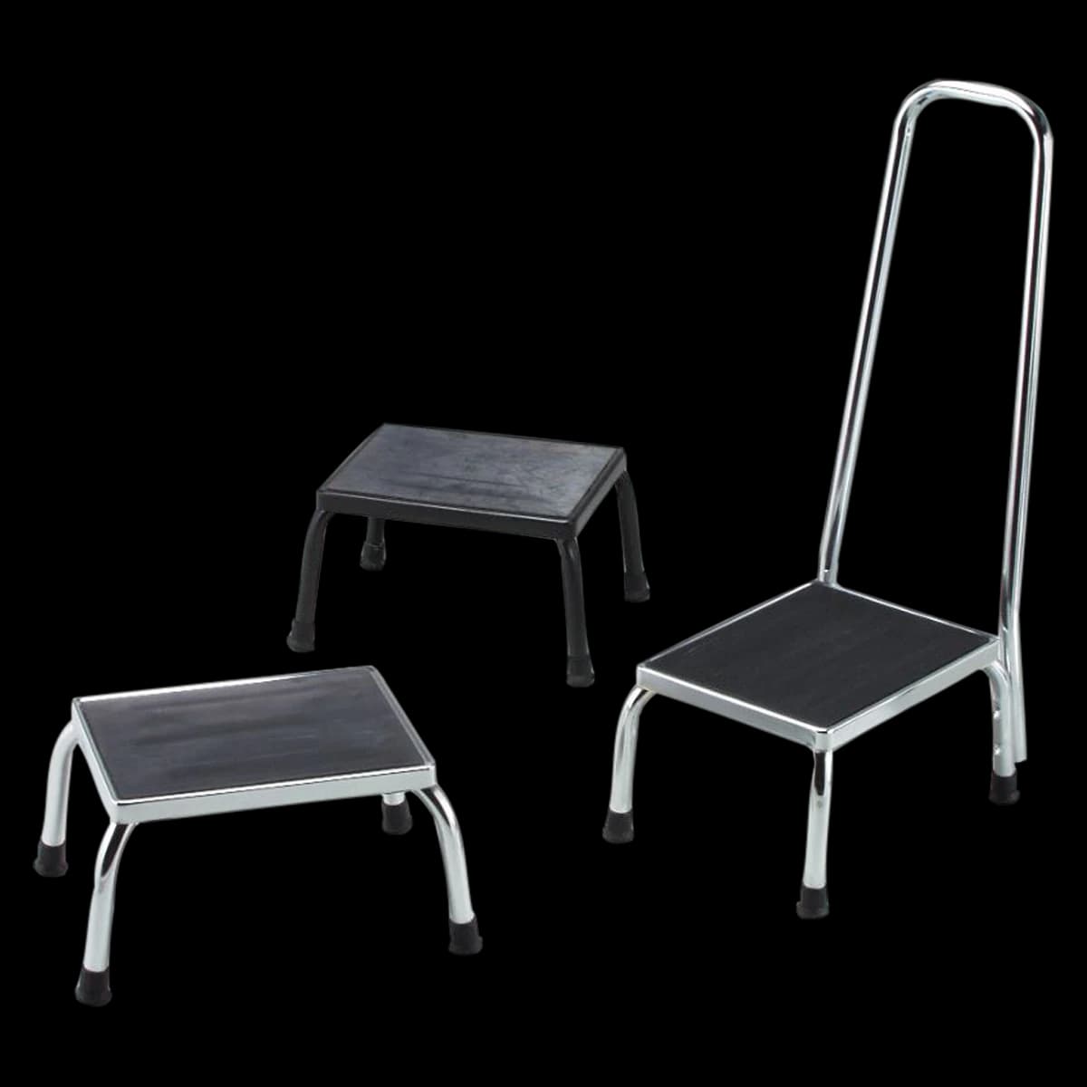 Dukal Chrome Step Footstool - Footstool Chrome - Image 1