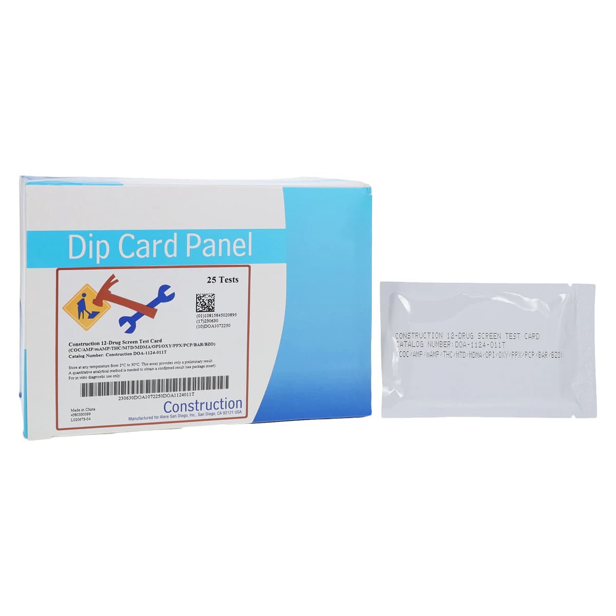 iScreen 12 Panel Drug Screen Test Kit, Moderately Complex, COC/THC/OPI/AMP/MAMP/PCP/BZO/BAR/MTD/MDMA/OXY/PPX, 25/Box - Dip Drug Screen 12 Panel - Image 1