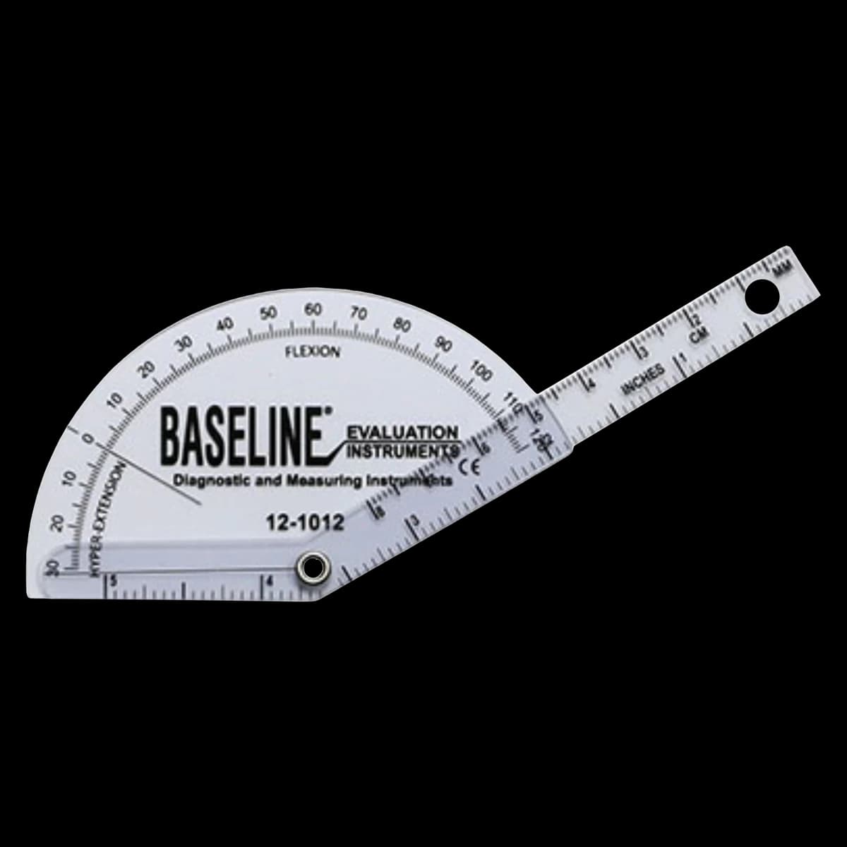 Baseline ROM Goniometer Flexion-Hyperextension Finger, 30/120 Degree, Fabrication Enterprises - Goniometer Flex Hypo - Image 1