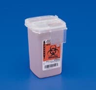 Cardinal Health Renewables Sharps Container, 3 Gallon, Opaque Red, Counterbalanced Lid, Horizontal Drop, 10/Case - Sharps Cont Counter-Balanced - Image 1