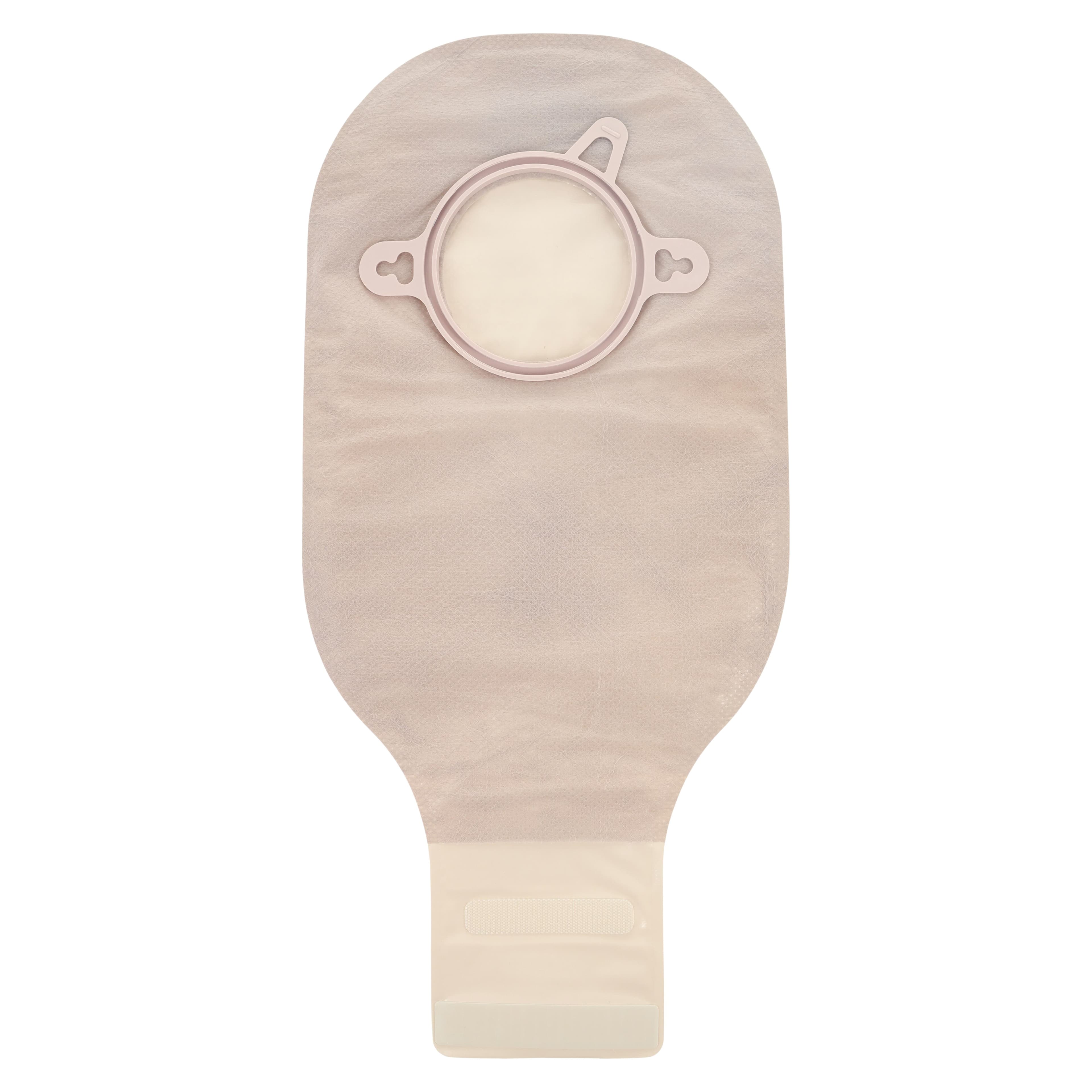 Hollister New Image 2-Piece Ostomy Pouch, 12" Length, 2.25" Flange, Beige/Red thumbnail 3