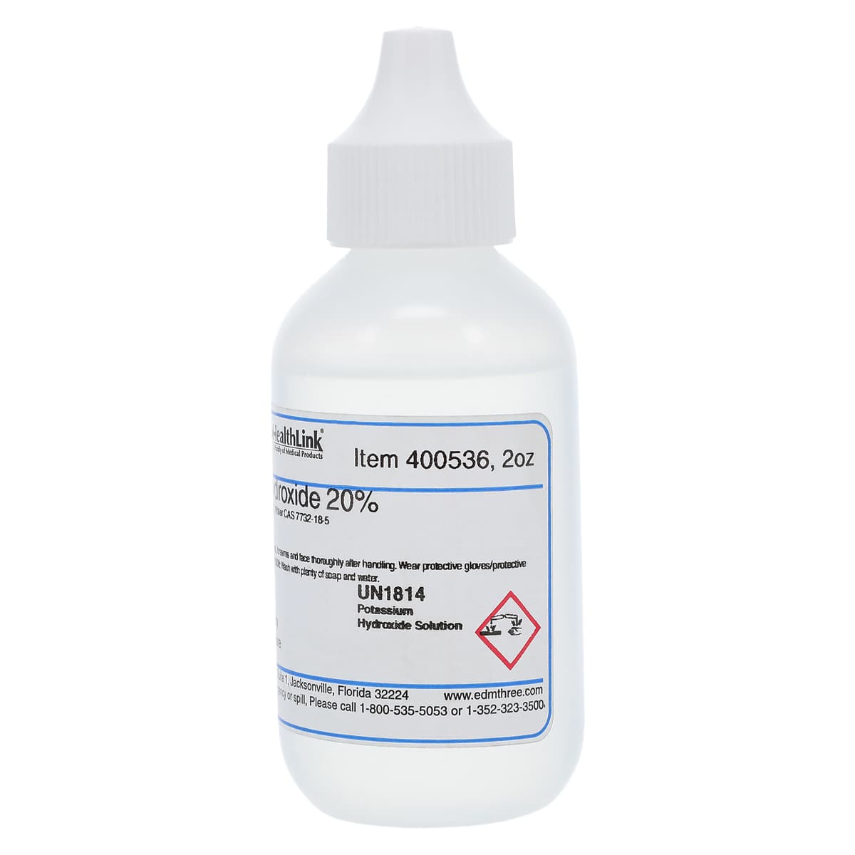 Potassium Hydroxide Reagent Dropper 20%, 2 oz Bottle thumbnail 2